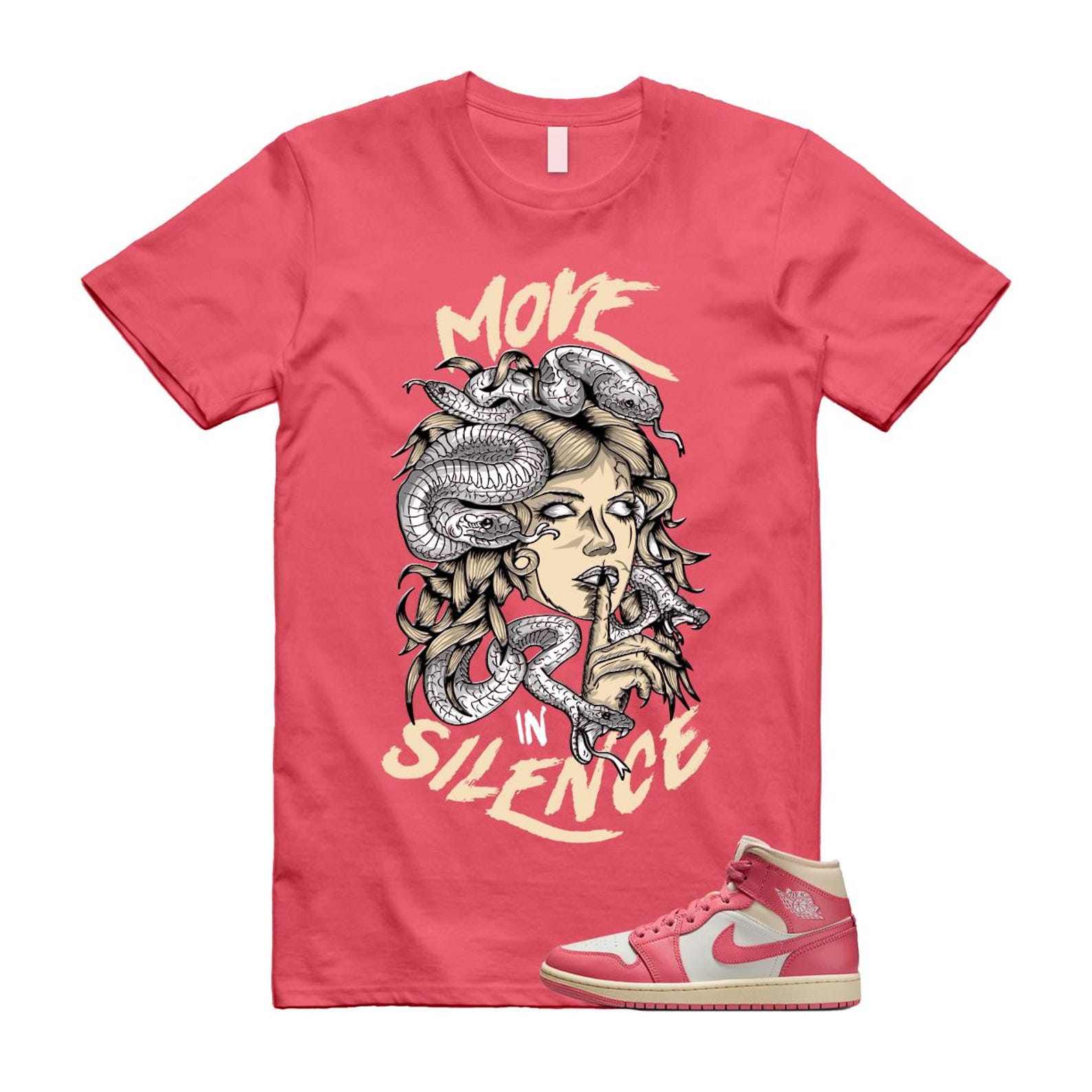 1 Guava Ice Muslin Pink Salt White Mid T Shirt Match MIS BQ6472-109 T-Shirt, Sneaker Match Tee