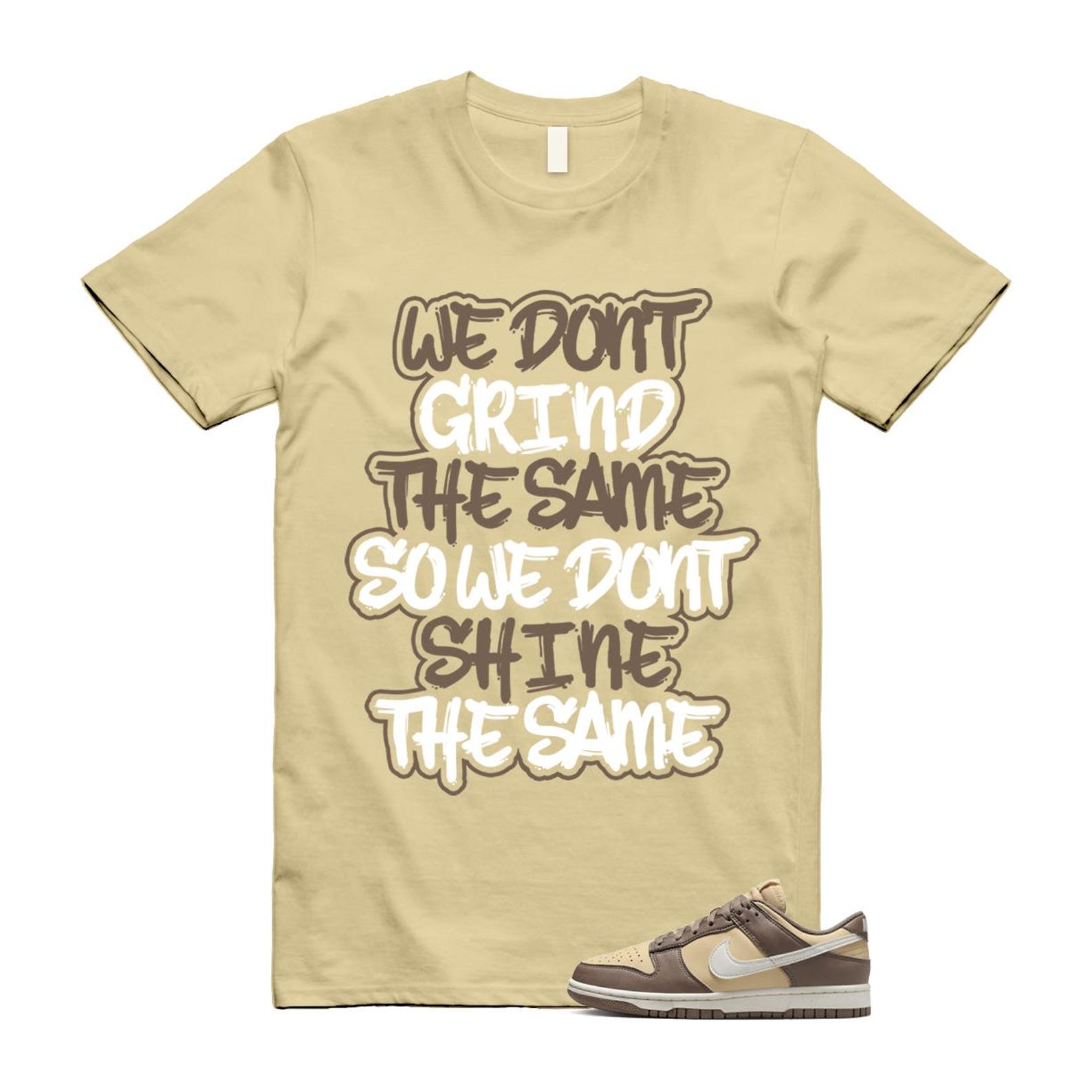 Dunk Mink Brown Sesame Coconut Milk Low Next Nature T Shirt Match GRIND DD1873-201 T-Shirt, Sneaker Match Tee