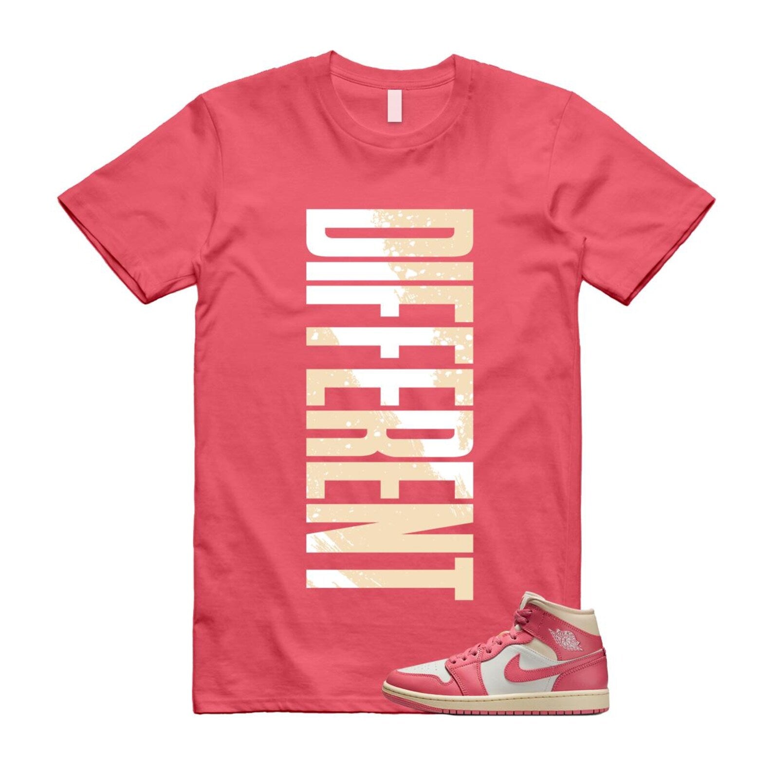 1 Guava Ice Muslin Pink Salt White Mid T Shirt Match DFRNT BQ6472-109 T-Shirt, Sneaker Match Tee