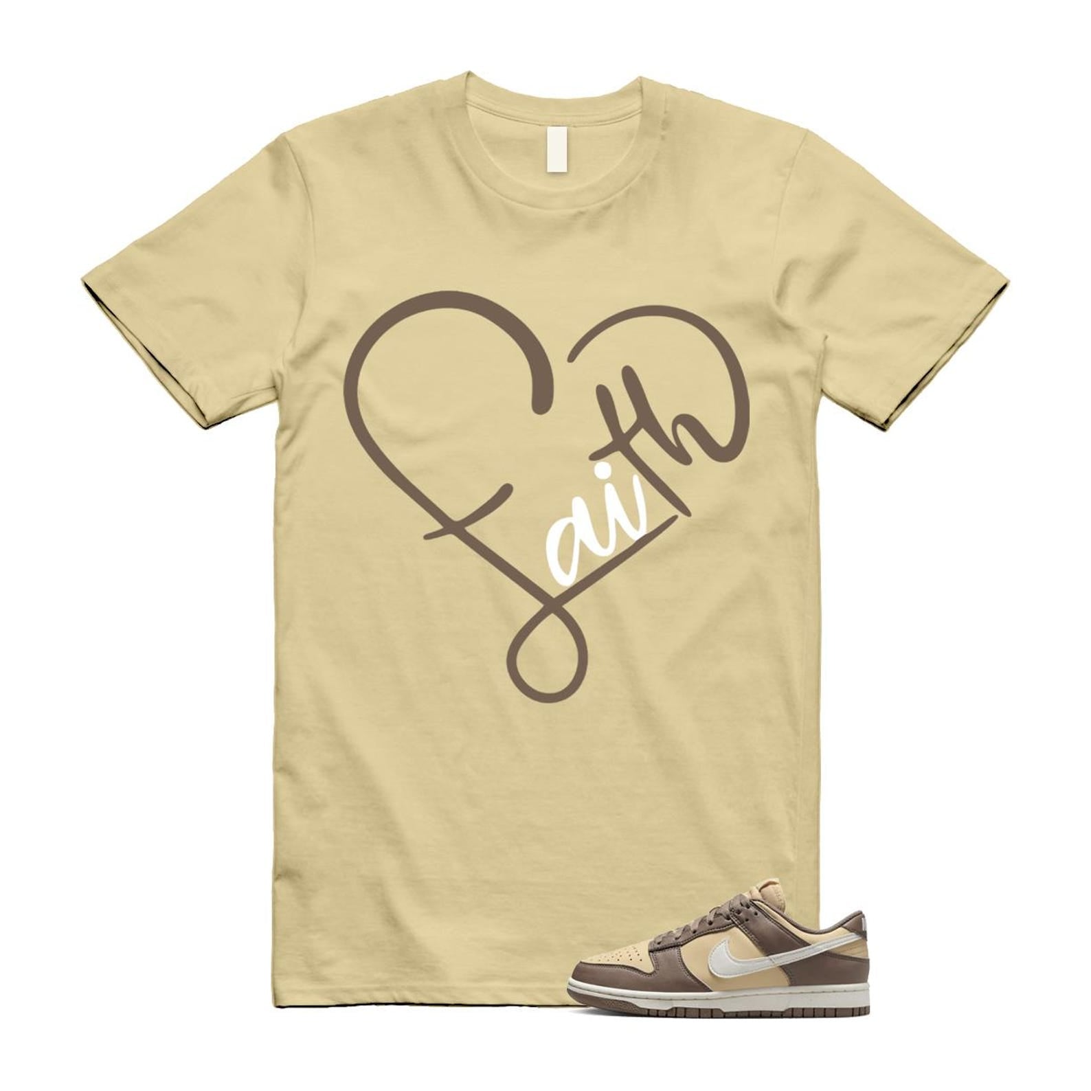Dunk Mink Brown Sesame Coconut Milk Low Next Nature T Shirt Match FAITH DD1873-201 T-Shirt, Sneaker Match Tee