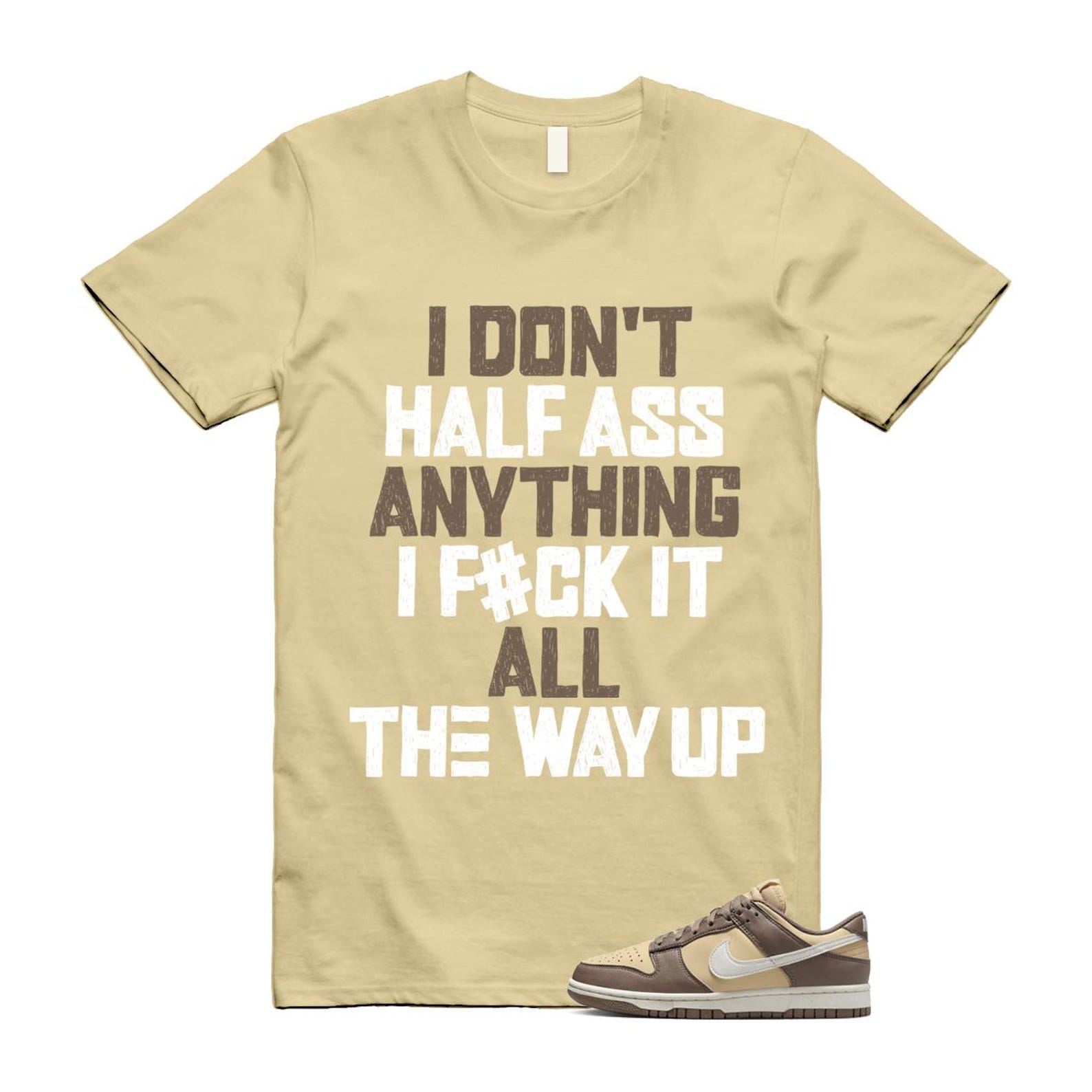Dunk Mink Brown Sesame Coconut Milk Low Next Nature T Shirt Match HALF DD1873-201 T-Shirt, Sneaker Match Tee