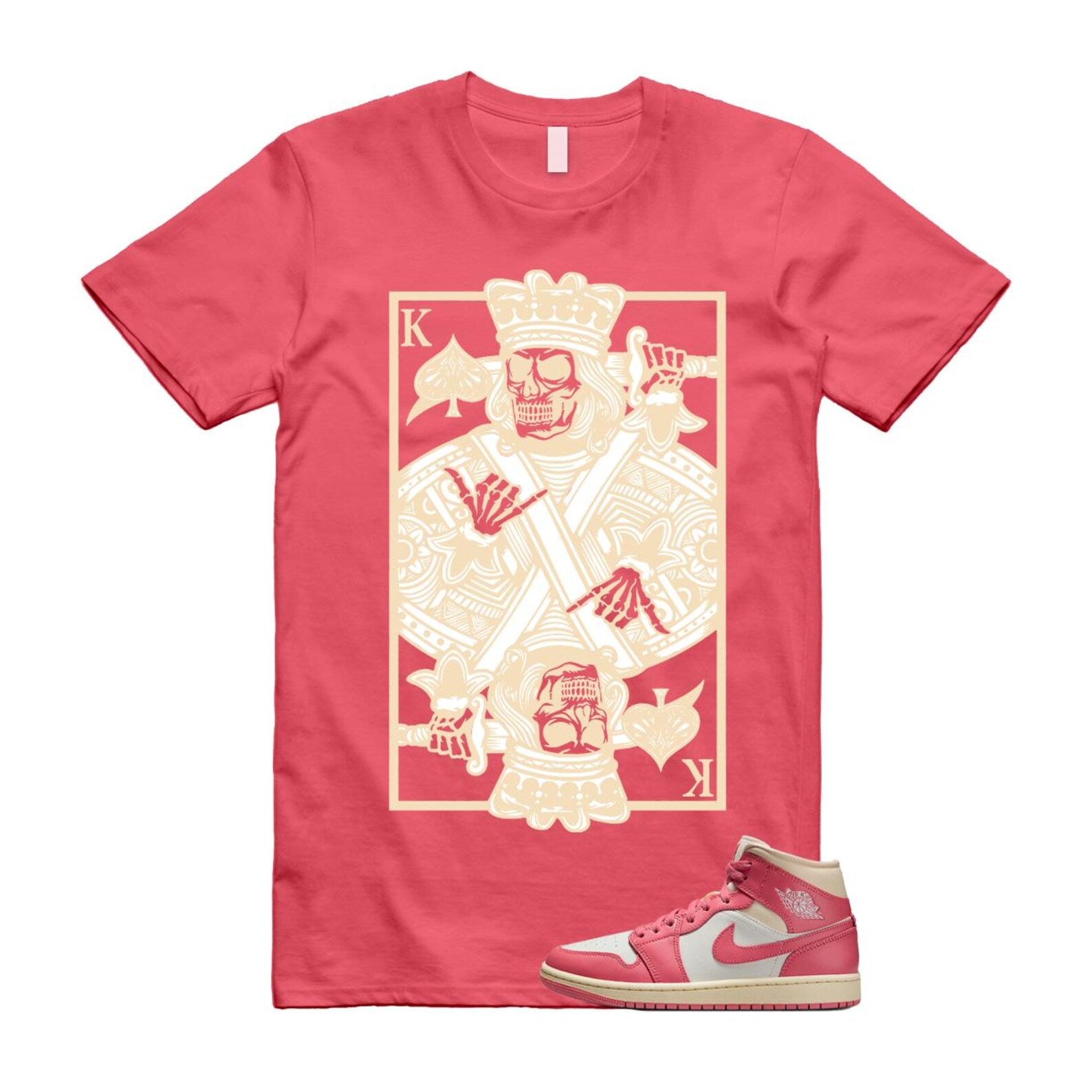 1 Guava Ice Muslin Pink Salt White Mid T Shirt Match KC BQ6472-109 T-Shirt, Sneaker Match Tee