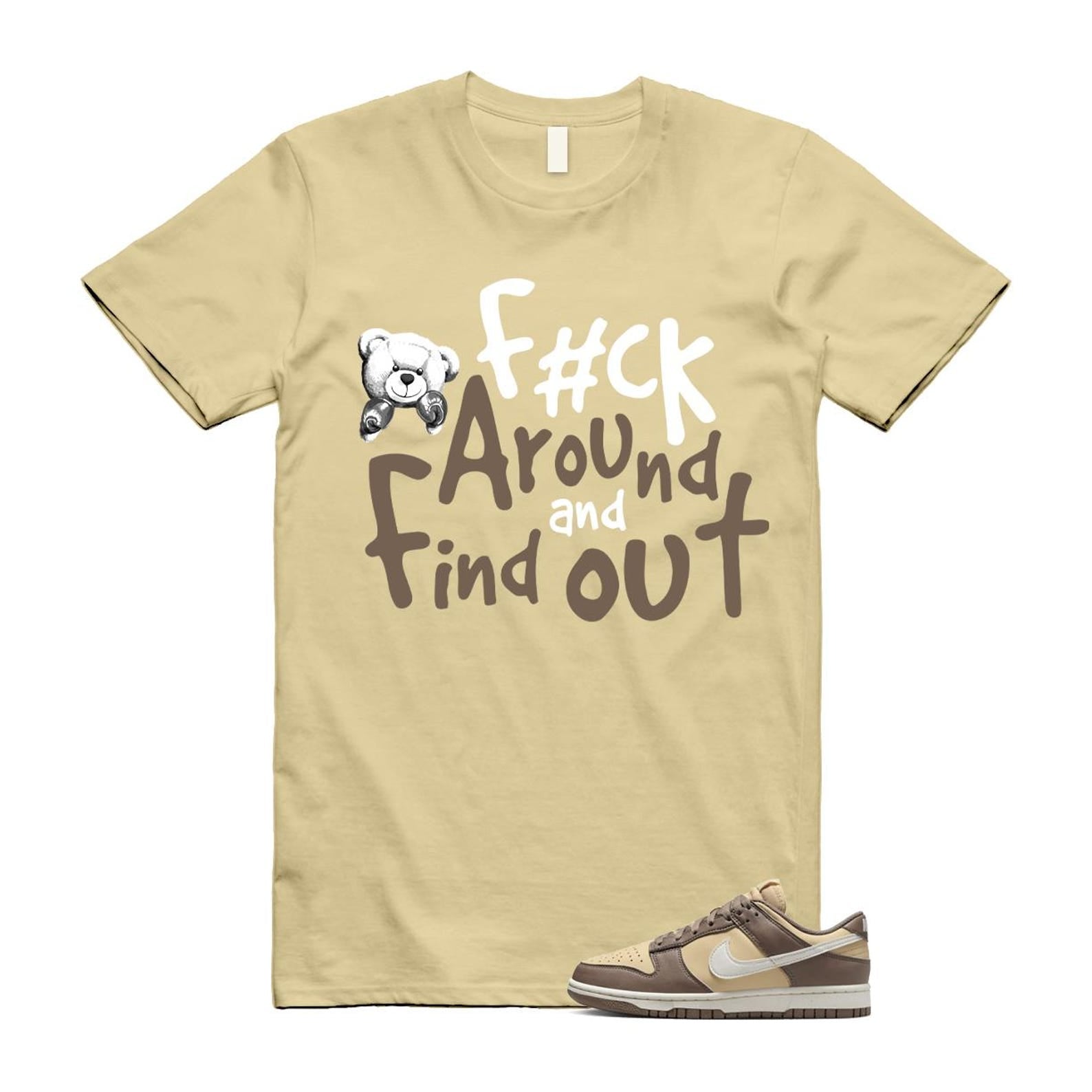 Dunk Mink Brown Sesame Coconut Milk Low Next Nature T Shirt Match FCK DD1873-201 T-Shirt, Sneaker Match Tee
