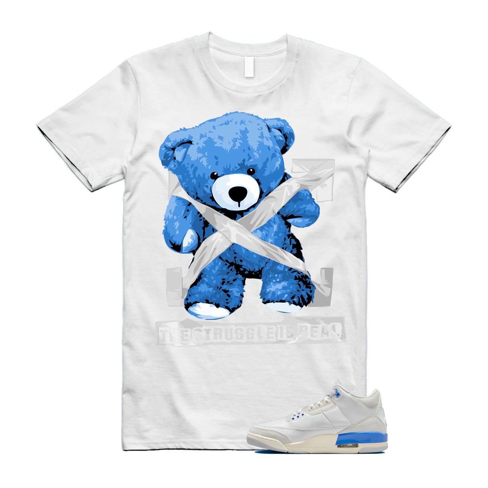 3 Lucky Shorts White Hydrogen Legend Blue Photon Dust T Shirt Match STRUG CT8532-101 T-Shirt, Sneaker Match Tee