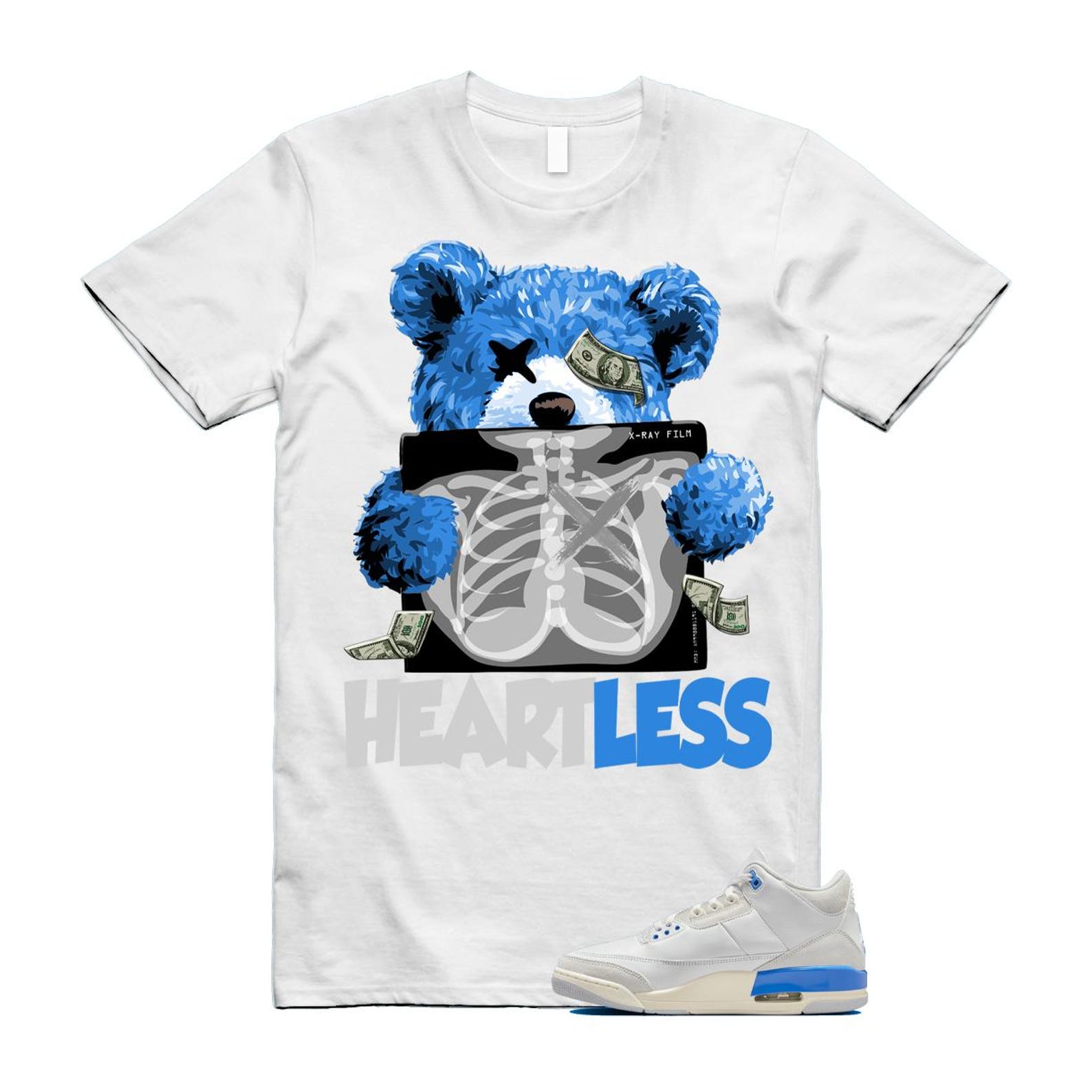 3 Lucky Shorts White Hydrogen Legend Blue Photon Dust T Shirt Match HEART CT8532-101 T-Shirt, Sneaker Match Tee