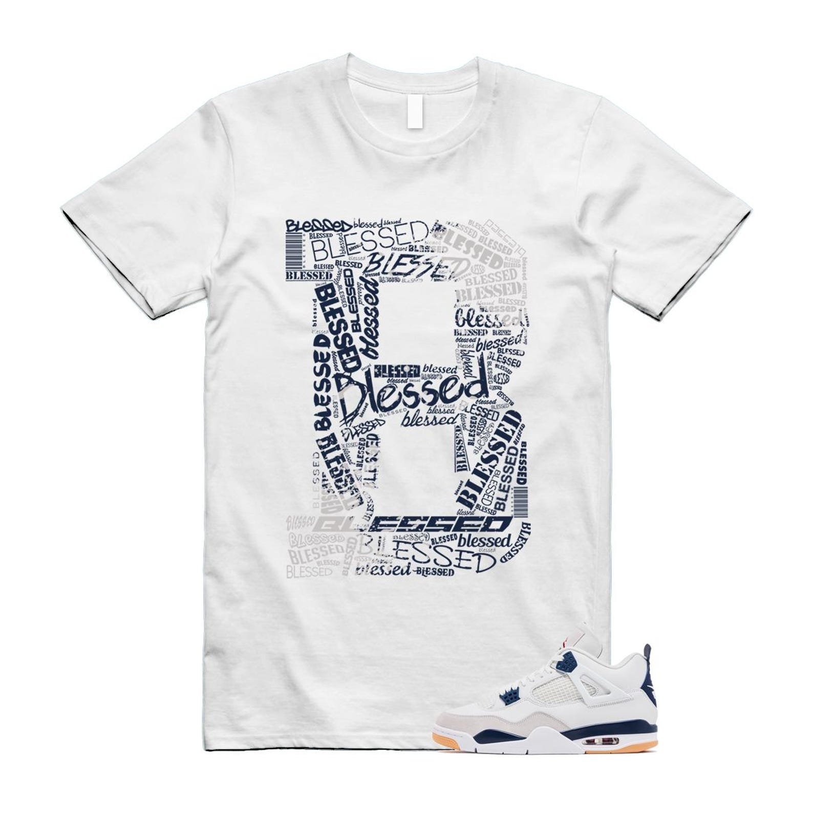 4 Navy SB Summit White Neutral Grey T Shirt Match B Bls DR5415-100 T-Shirt, Sneaker Match Tee