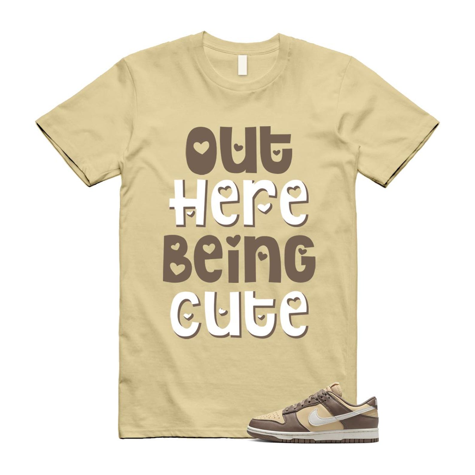 Dunk Mink Brown Sesame Coconut Milk Low Next Nature T Shirt Match OHBC DD1873-201 T-Shirt, Sneaker Match Tee