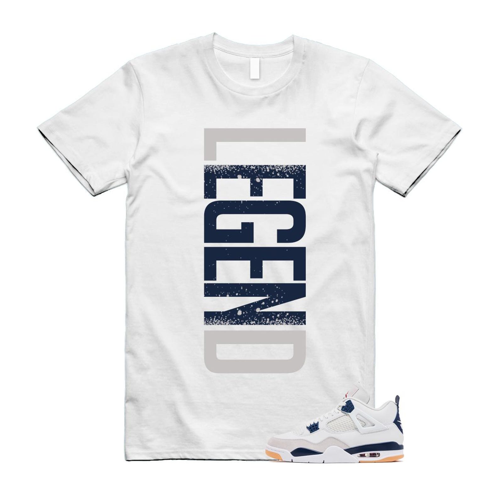 4 Navy SB Summit White Neutral Grey T Shirt Match LEGEND DR5415-100 T-Shirt, Sneaker Match Tee