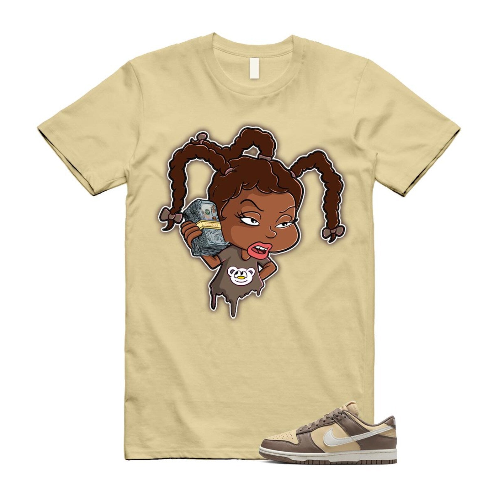 Dunk Mink Brown Sesame Coconut Milk Low Next Nature T Shirt Match SUSIE DD1873-201 T-Shirt, Sneaker Match Tee