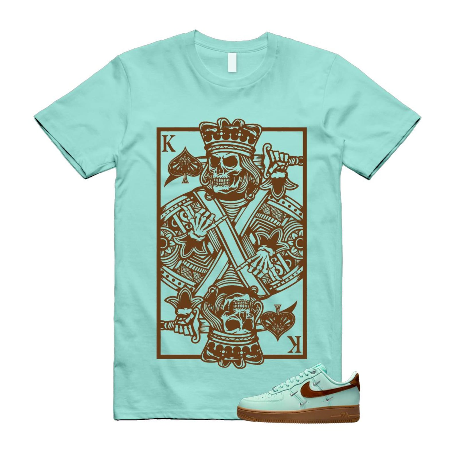 Air Force 1 Mint Chocolate Foam Cacao Wow Mini Low '07 LX T Shirt Match KC IB8894-329 T-Shirt, Sneaker Match Tee