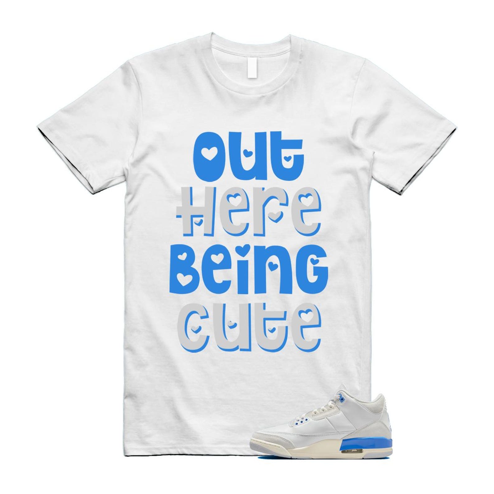 3 Lucky Shorts White Hydrogen Legend Blue Photon Dust T Shirt Match OHBC CT8532-101 T-Shirt, Sneaker Match Tee