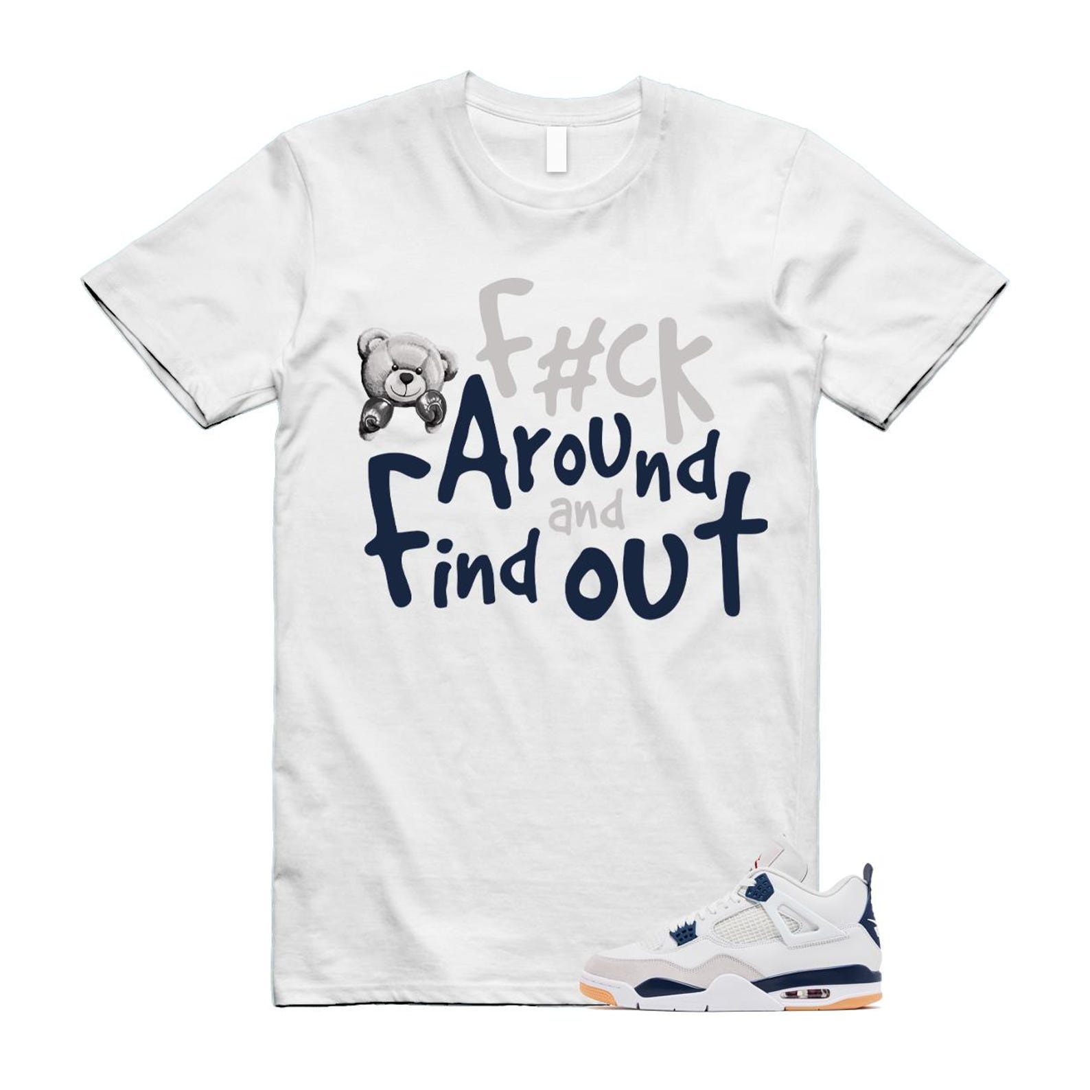 4 Navy SB Summit White Neutral Grey T Shirt Match FCK DR5415-100 T-Shirt, Sneaker Match Tee