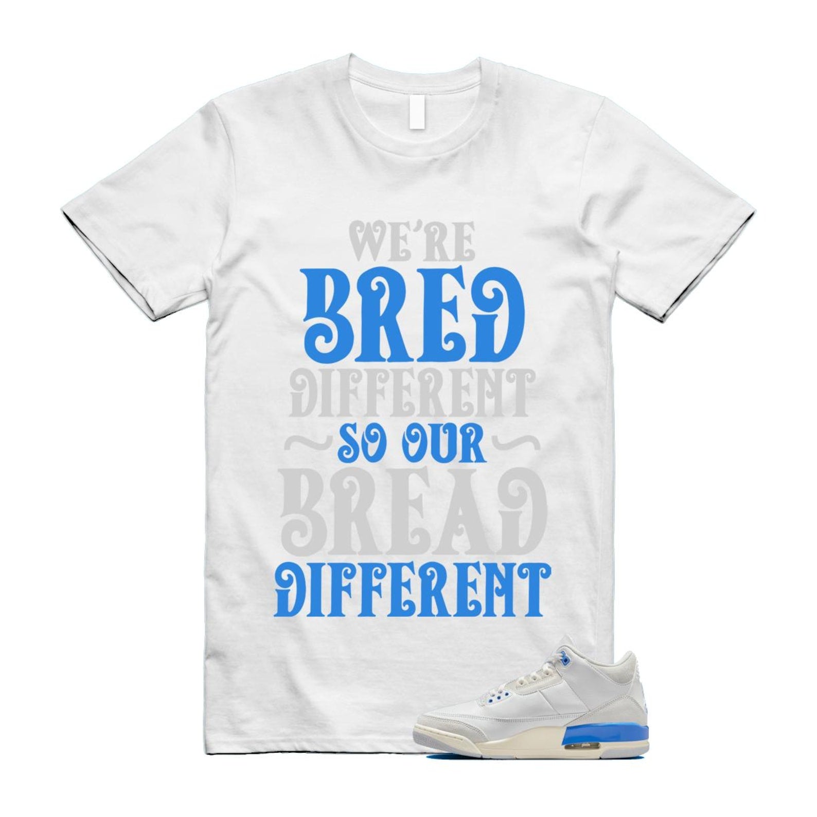 3 Lucky Shorts White Hydrogen Legend Blue Photon Dust T Shirt Match BREAD CT8532-101 T-Shirt, Sneaker Match Tee