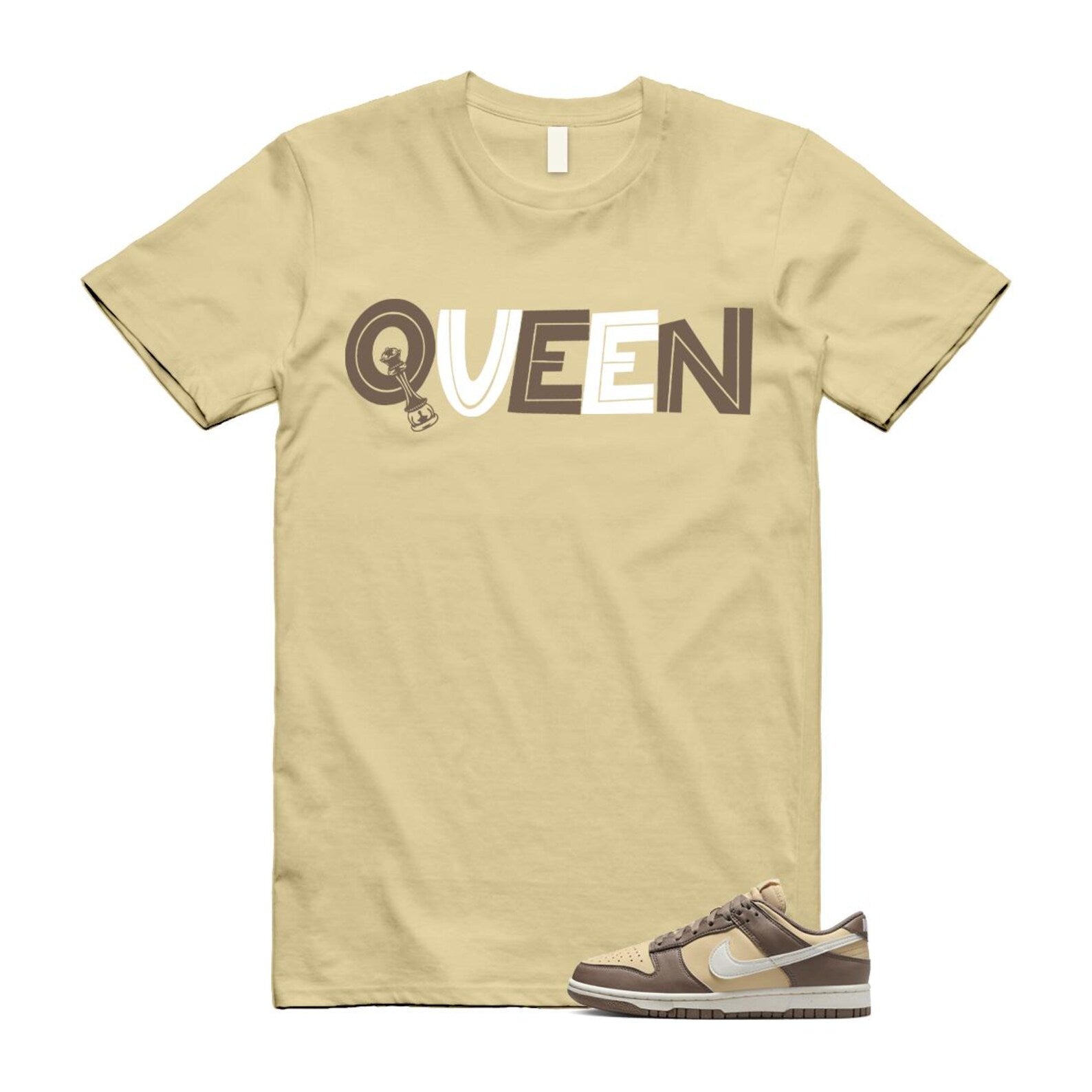 Dunk Mink Brown Sesame Coconut Milk Low Next Nature T Shirt Match QUEEN DD1873-201 T-Shirt, Sneaker Match Tee