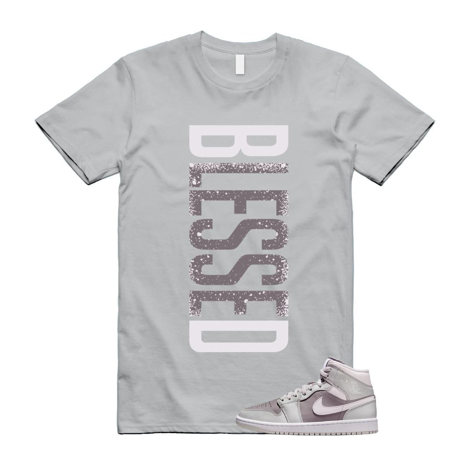 1 Atmosphere Grey White Photon Dust Mid T Shirt Match VERTBLS BQ6472-008 T-Shirt, Sneaker Match Tee