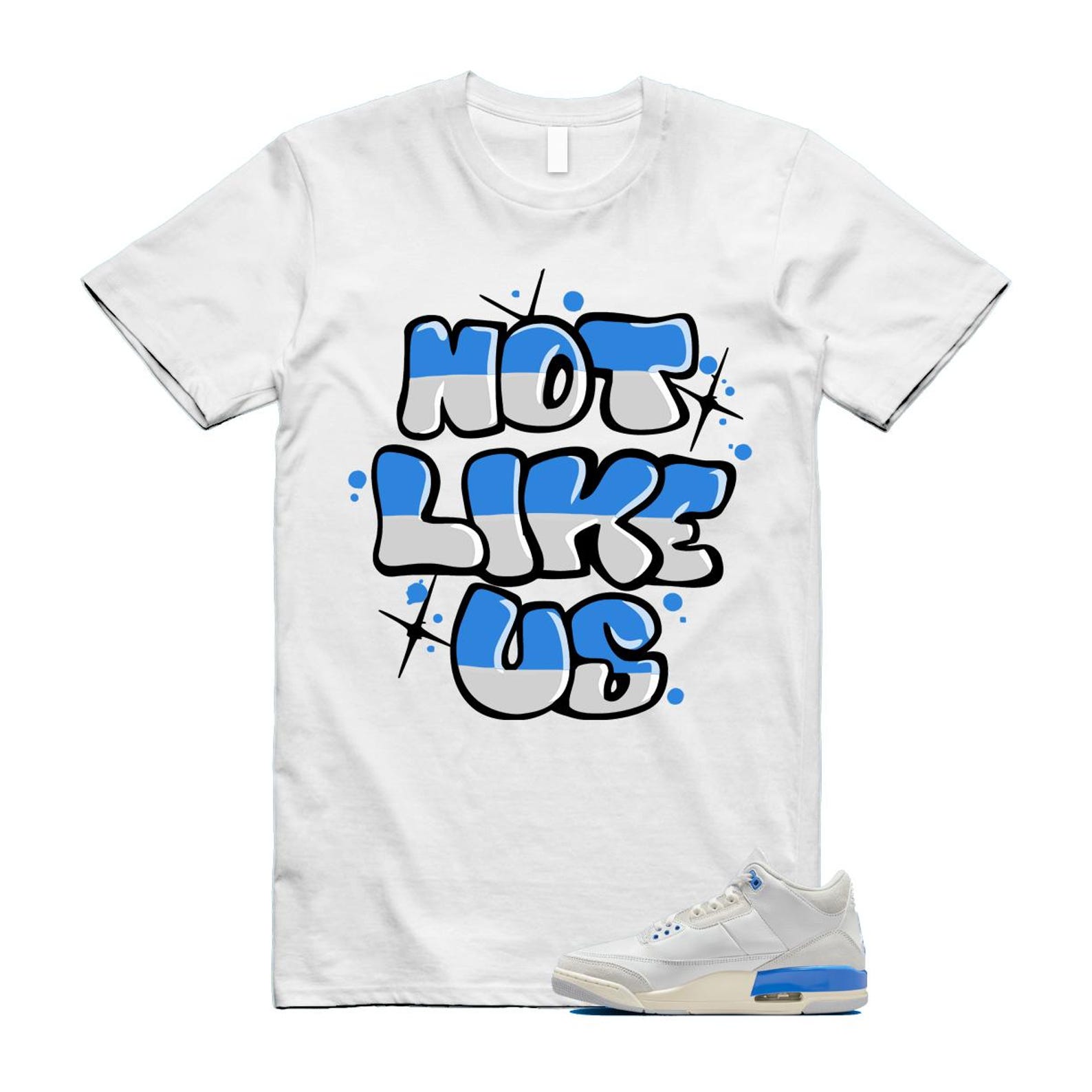 3 Lucky Shorts White Hydrogen Legend Blue Photon Dust T Shirt Match NLU CT8532-101 T-Shirt, Sneaker Match Tee