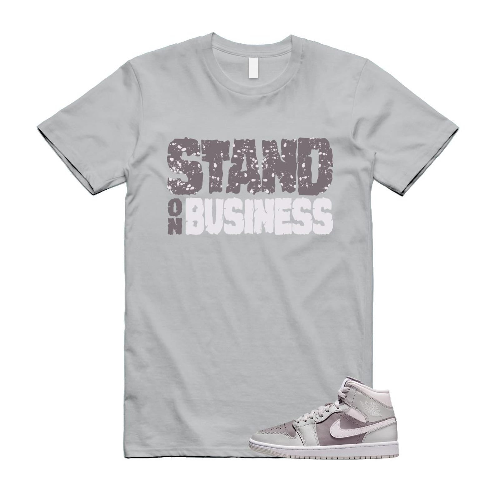 1 Atmosphere Grey White Photon Dust Mid T Shirt Match SOB BQ6472-008 T-Shirt, Sneaker Match Tee