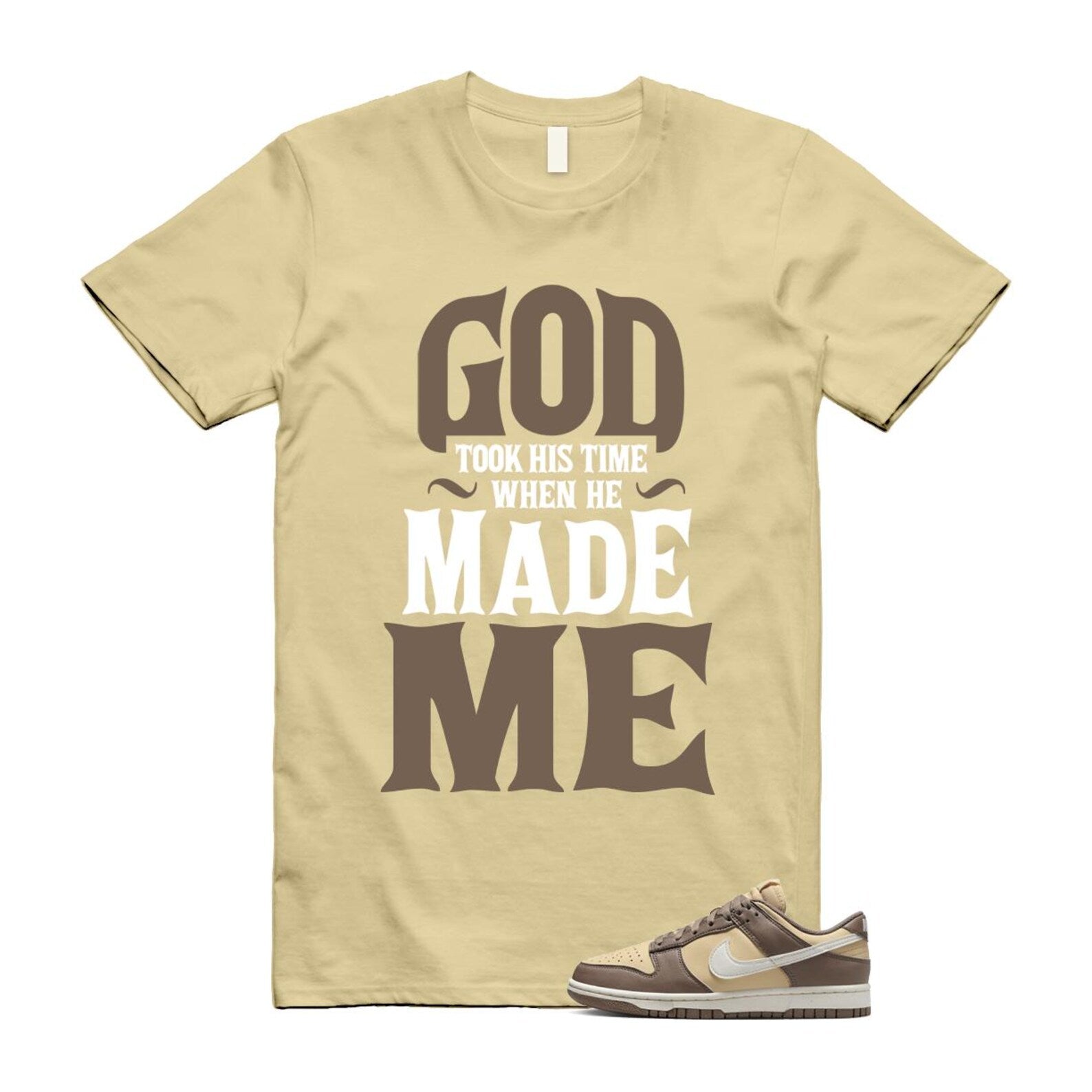 Dunk Mink Brown Sesame Coconut Milk Low Next Nature T Shirt Match GTHT DD1873-201 T-Shirt, Sneaker Match Tee