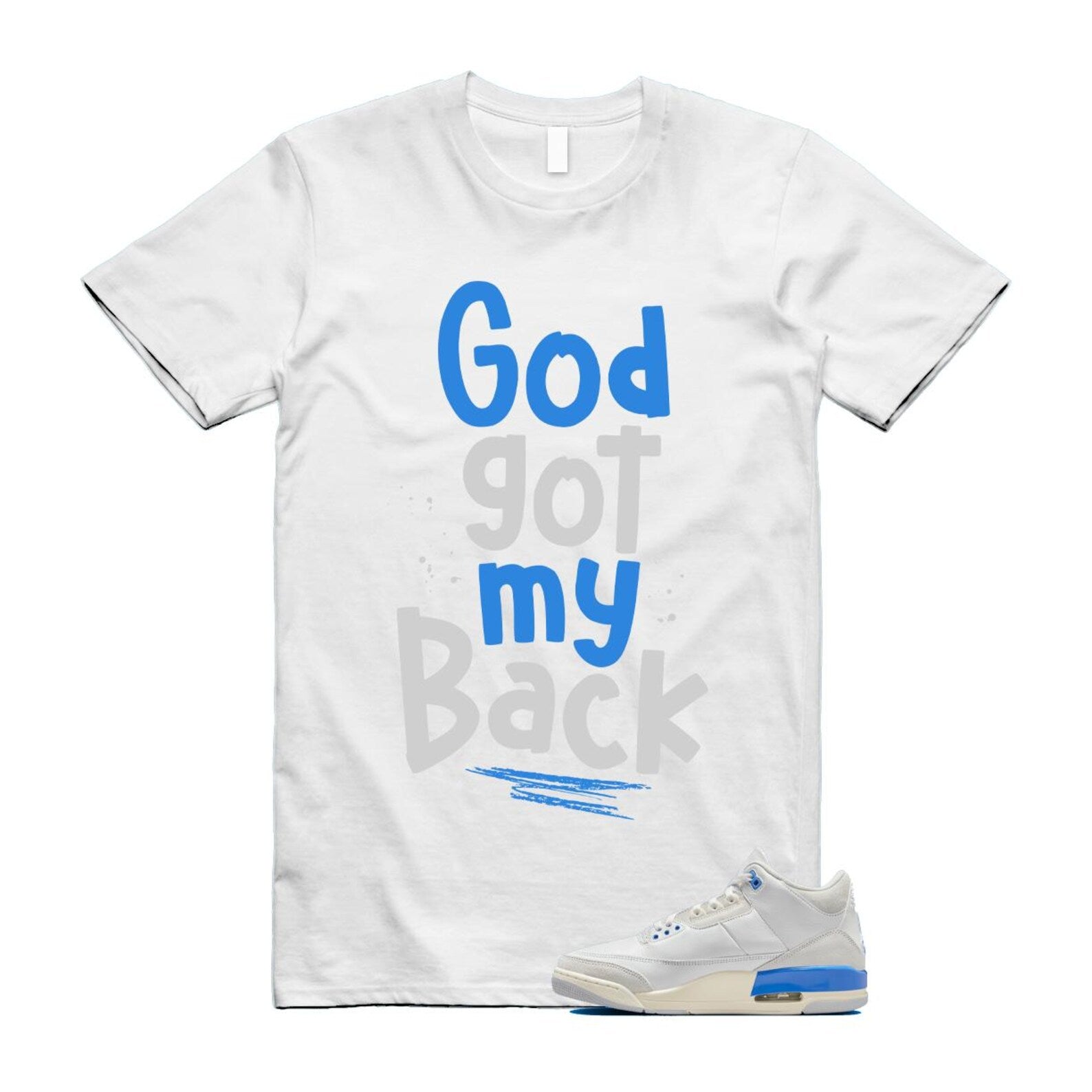 3 Lucky Shorts White Hydrogen Legend Blue Photon Dust T Shirt Match GOD CT8532-101 T-Shirt, Sneaker Match Tee