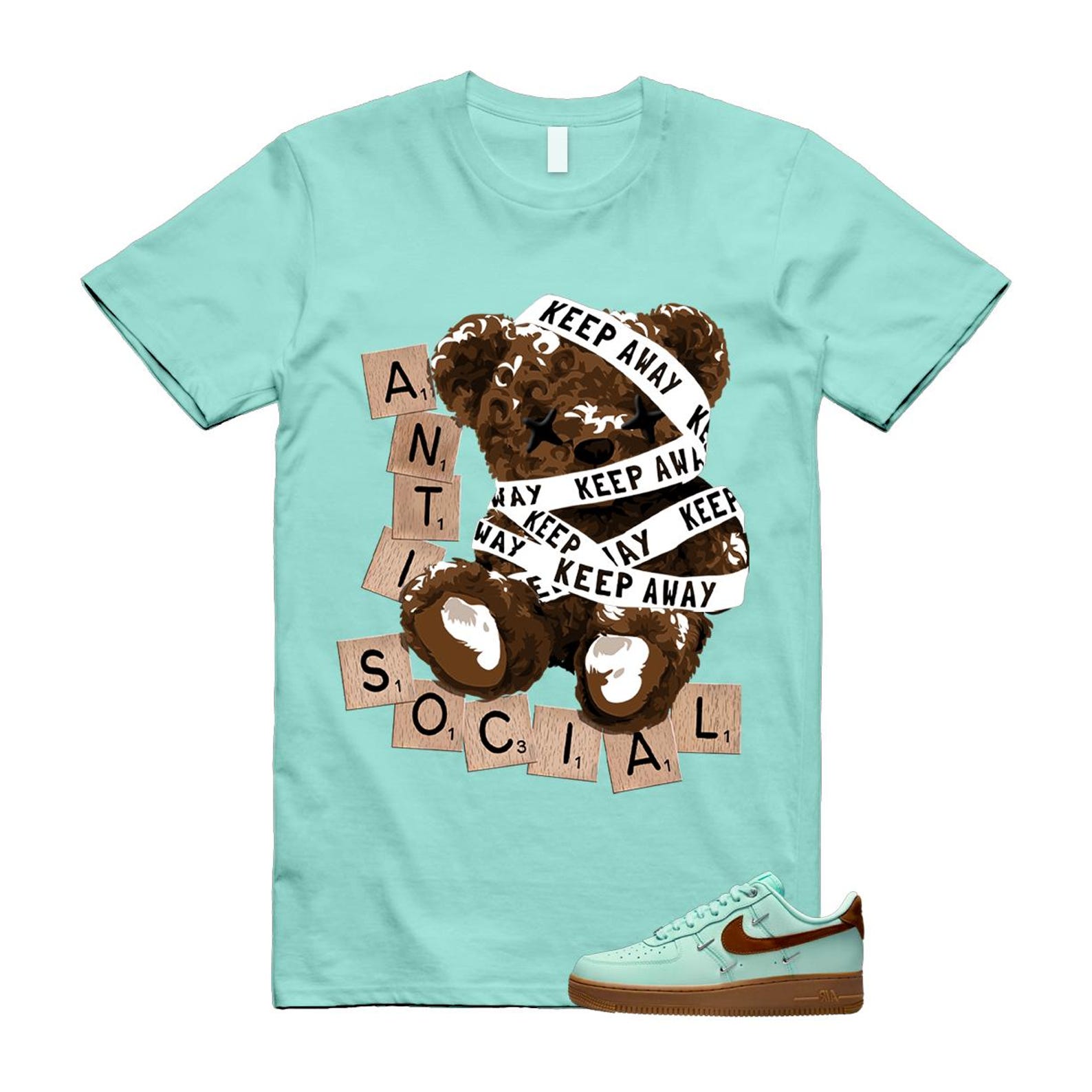 Air Force 1 Mint Chocolate Foam Cacao Wow Mini Low '07 LX T Shirt Match ANTI IB8894-329 T-Shirt, Sneaker Match Tee