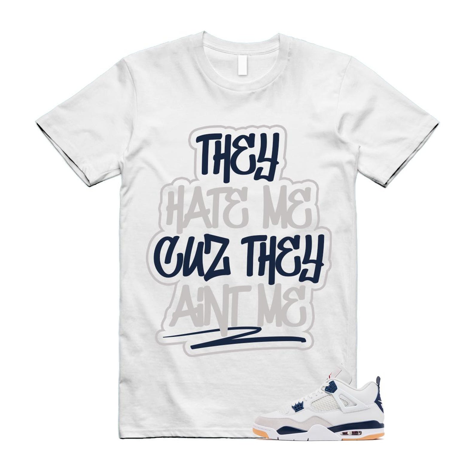 4 Navy SB Summit White Neutral Grey T Shirt Match AINT DR5415-100 T-Shirt, Sneaker Match Tee