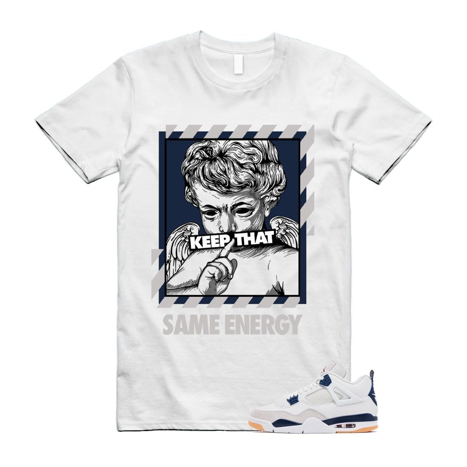 4 Navy SB Summit White Neutral Grey T Shirt Match ENERGY DR5415-100 T-Shirt, Sneaker Match Tee