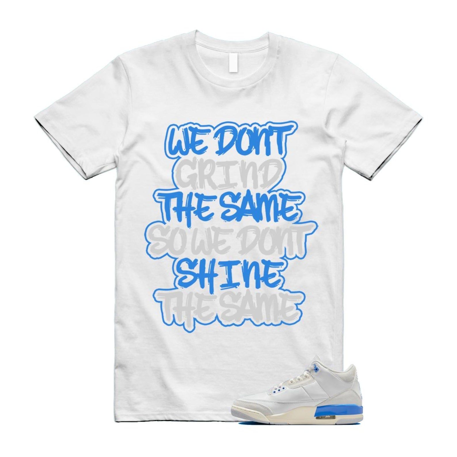 3 Lucky Shorts White Hydrogen Legend Blue Photon Dust T Shirt Match GRIND CT8532-101 T-Shirt, Sneaker Match Tee