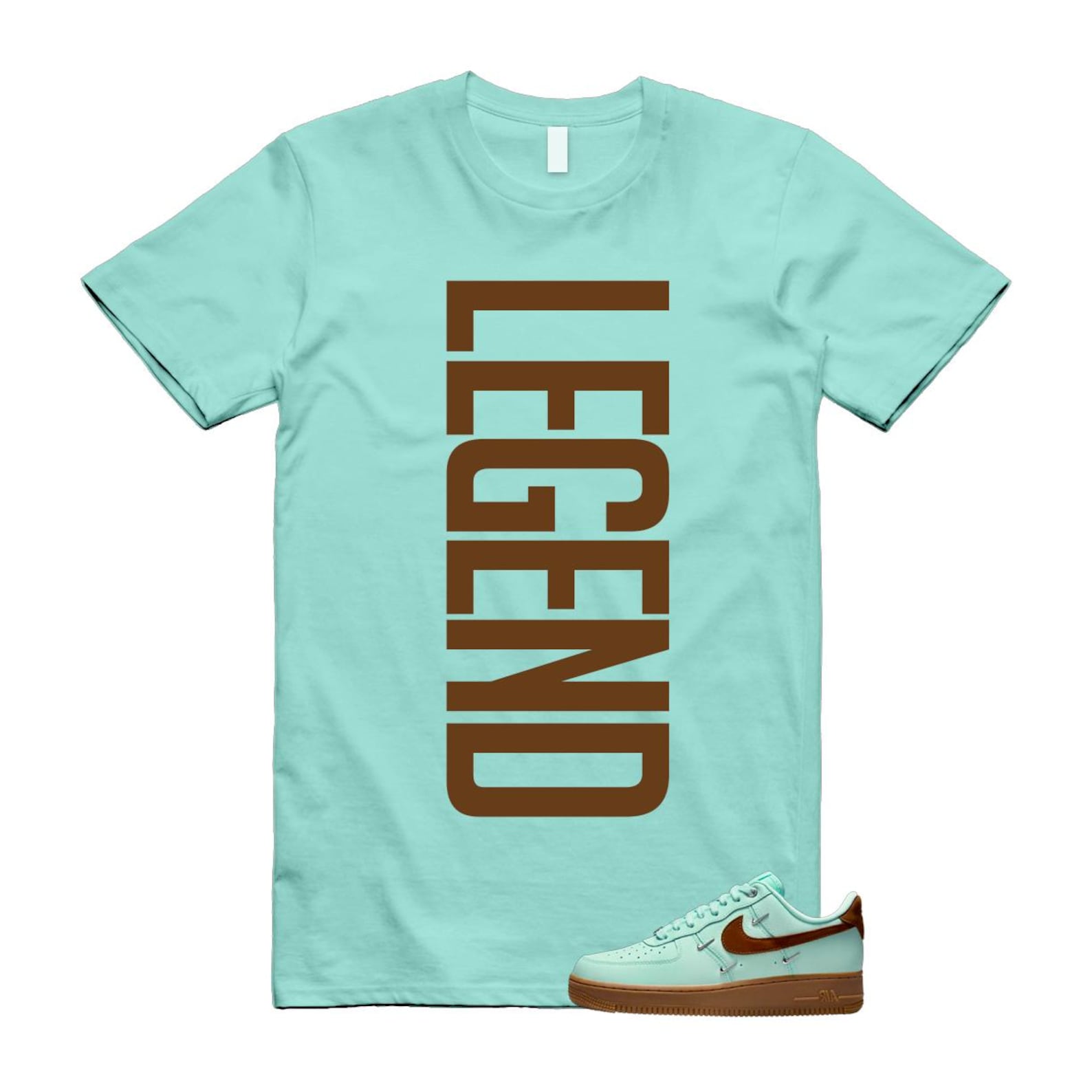 Air Force 1 Mint Chocolate Foam Cacao Wow Mini Low '07 LX T Shirt Match LEGEND IB8894-329 T-Shirt, Sneaker Match Tee