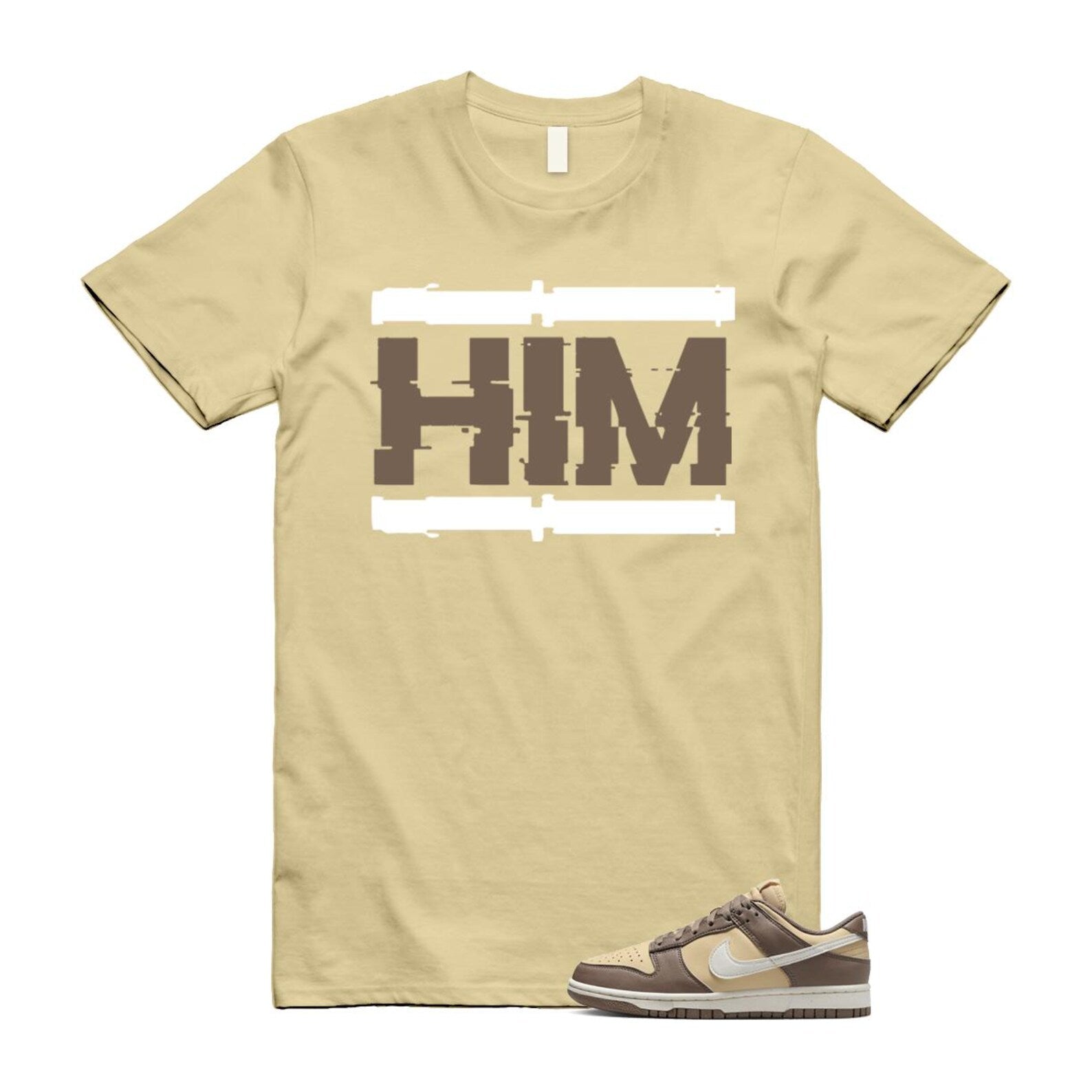Dunk Mink Brown Sesame Coconut Milk Low Next Nature T Shirt Match HIM DD1873-201 T-Shirt, Sneaker Match Tee