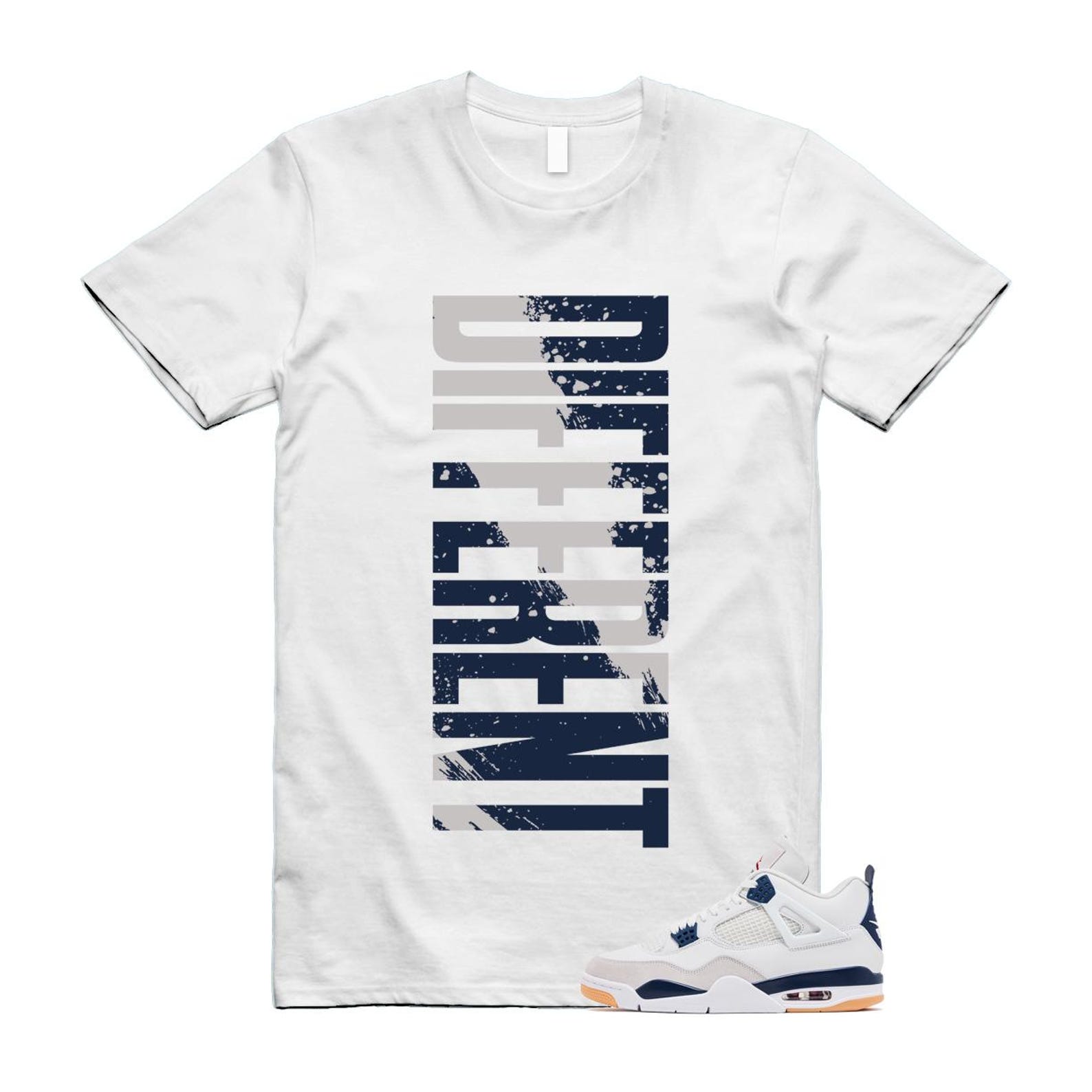 4 Navy SB Summit White Neutral Grey T Shirt Match DFRNT DR5415-100 T-Shirt, Sneaker Match Tee
