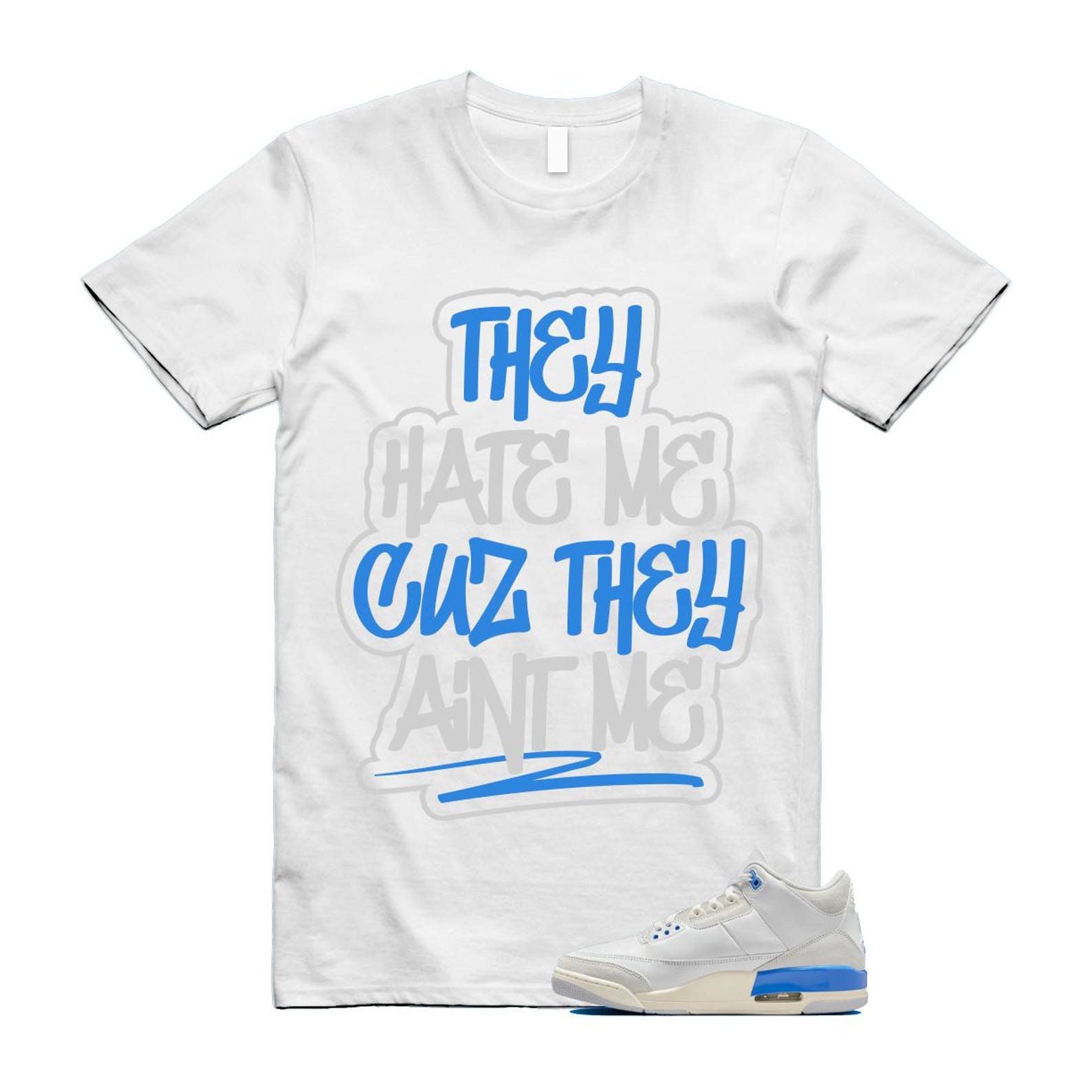 3 Lucky Shorts White Hydrogen Legend Blue Photon Dust T Shirt Match AINT CT8532-101 T-Shirt, Sneaker Match Tee