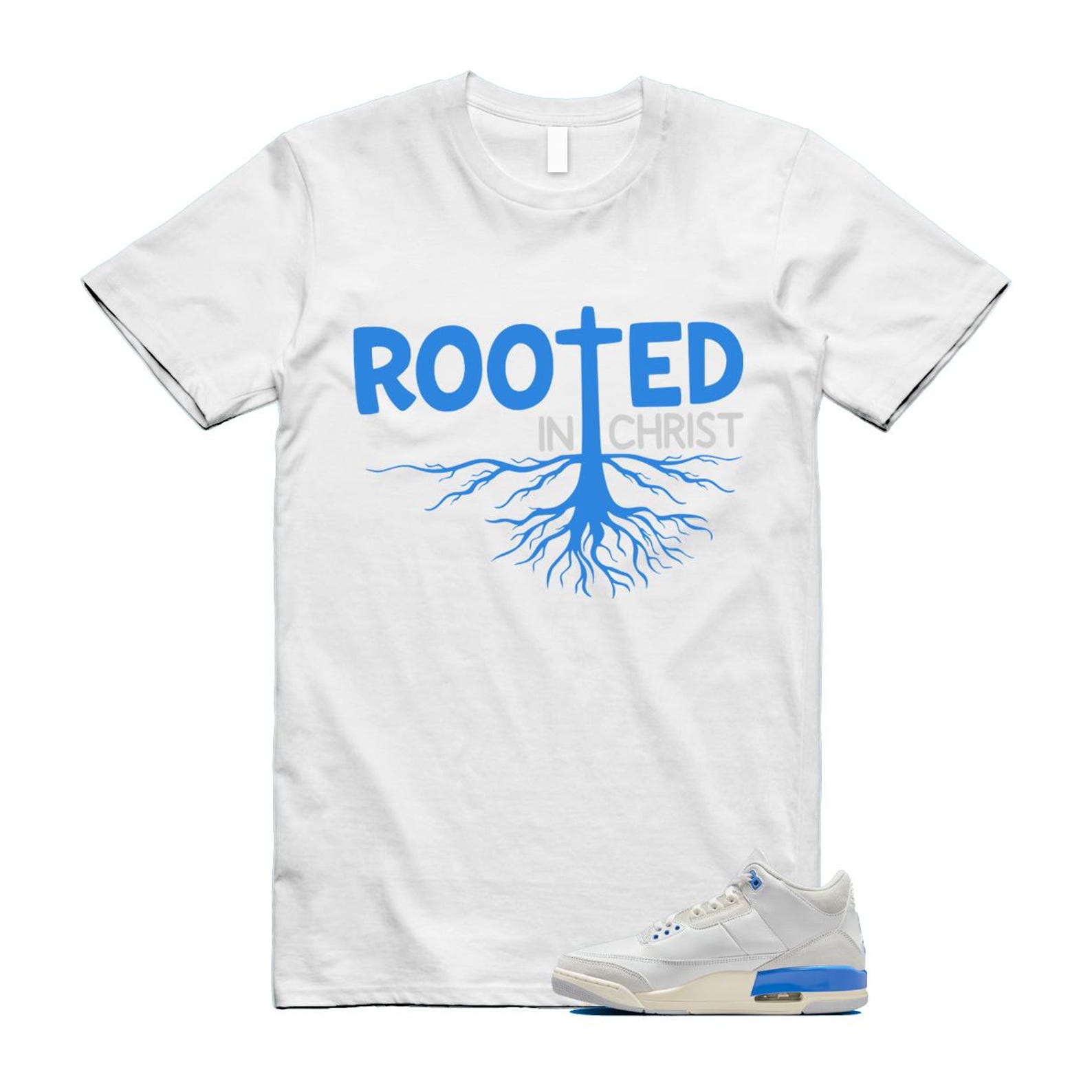 3 Lucky Shorts White Hydrogen Legend Blue Photon Dust T Shirt Match ROOTED CT8532-101 T-Shirt, Sneaker Match Tee