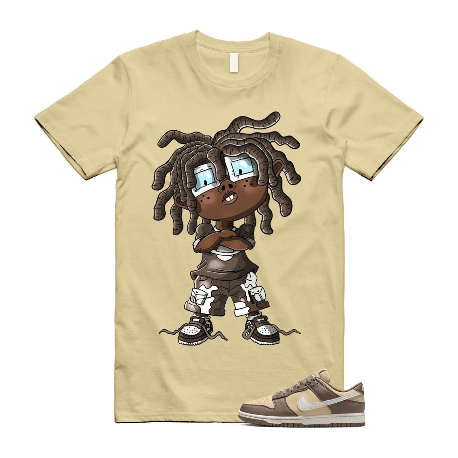 Dunk Mink Brown Sesame Coconut Milk Low Next Nature T Shirt Match CHONGO DD1873-201 T-Shirt, Sneaker Match Tee
