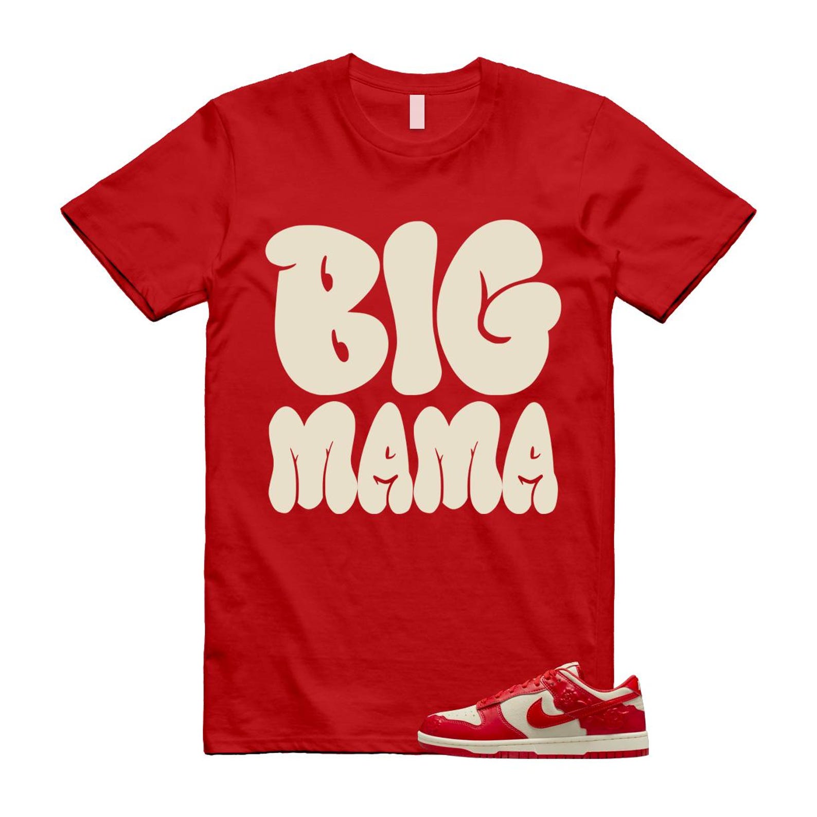 Dunk Red Roses Coconut Milk Pale Ivory Low T Shirt Match MAMA HF1986-100 T-Shirt, Sneaker Match Tee