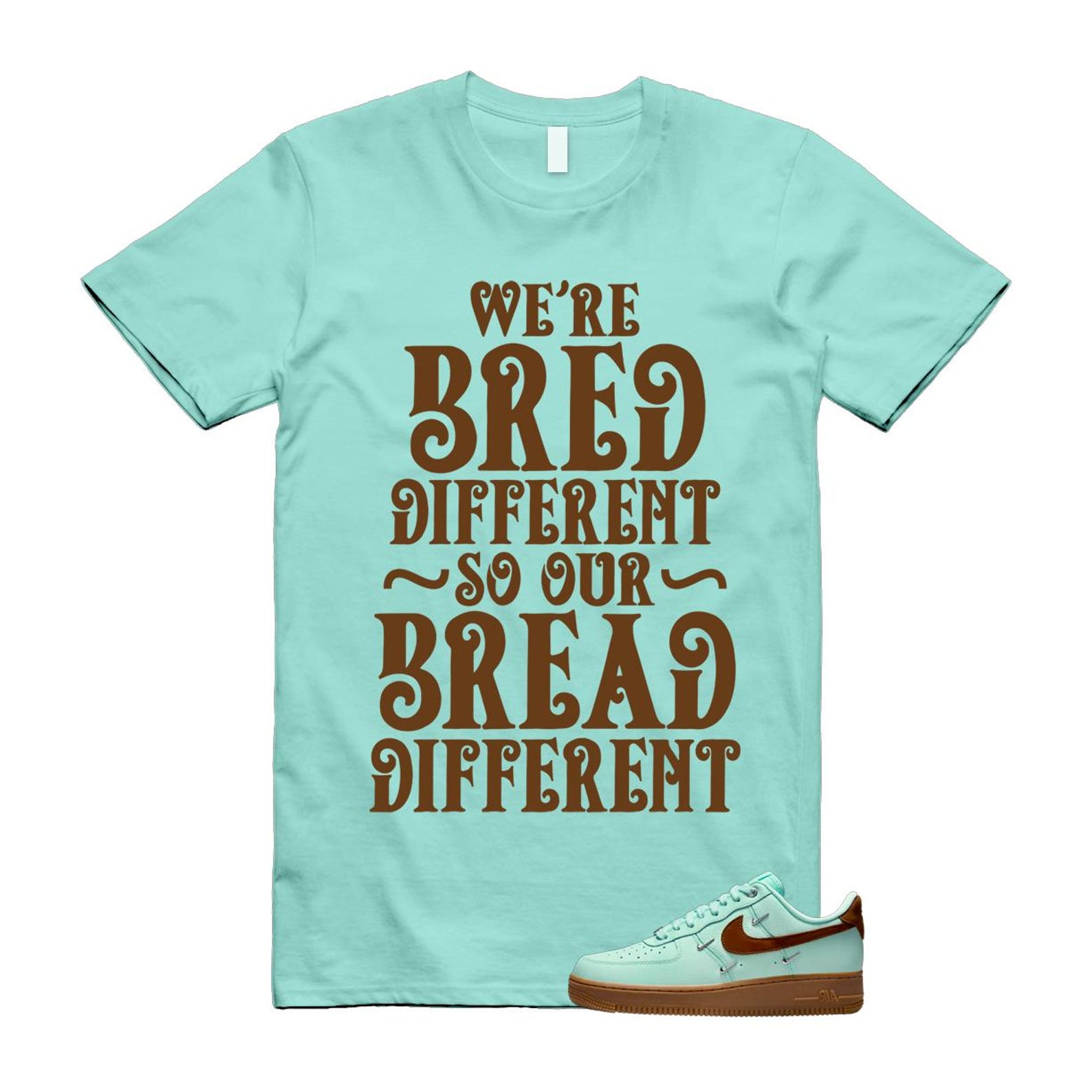 Air Force 1 Mint Chocolate Foam Cacao Wow Mini Low '07 LX T Shirt Match BREAD IB8894-329 T-Shirt, Sneaker Match Tee