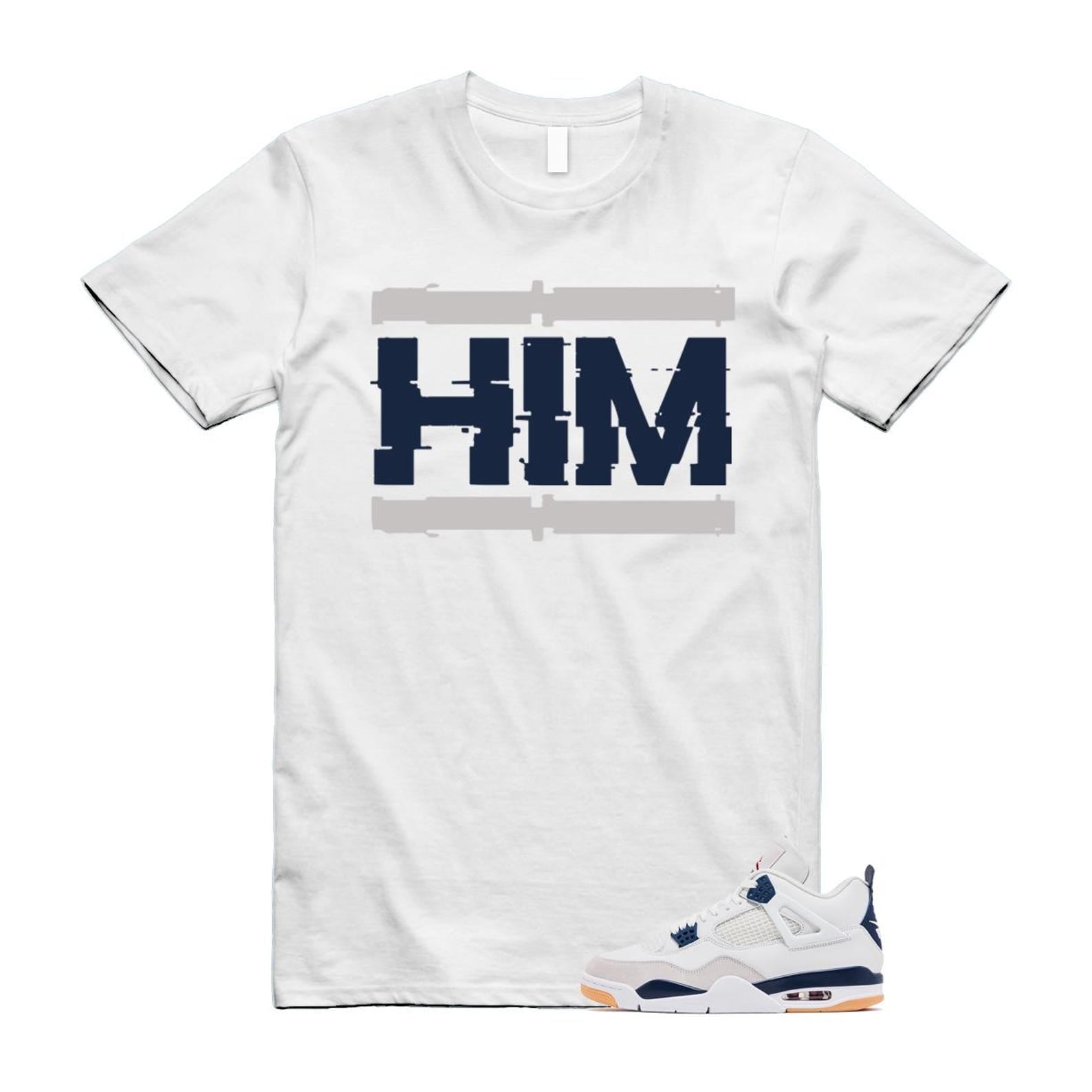 4 Navy SB Summit White Neutral Grey T Shirt Match HIM DR5415-100 T-Shirt, Sneaker Match Tee