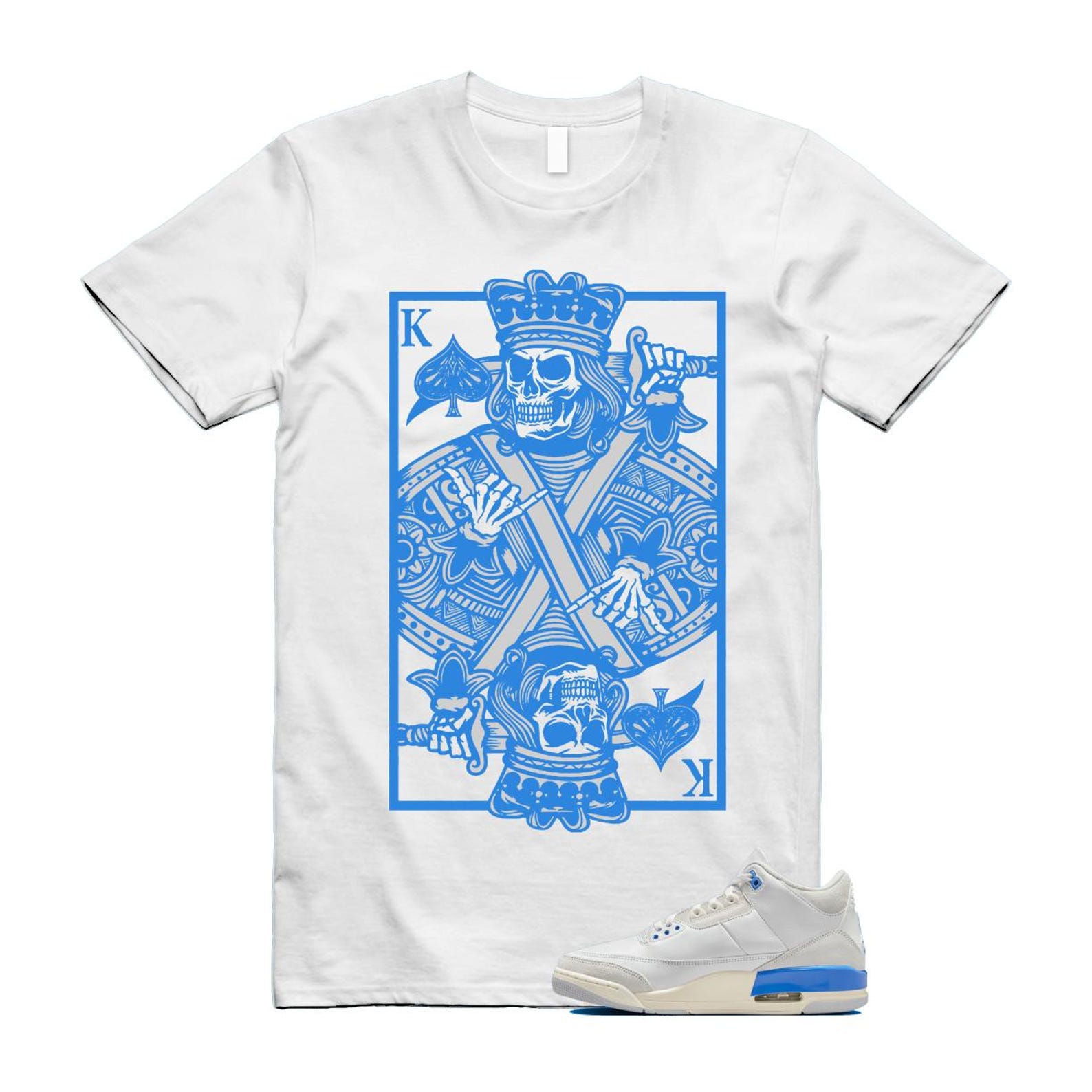 3 Lucky Shorts White Hydrogen Legend Blue Photon Dust T Shirt Match KC CT8532-101 T-Shirt, Sneaker Match Tee