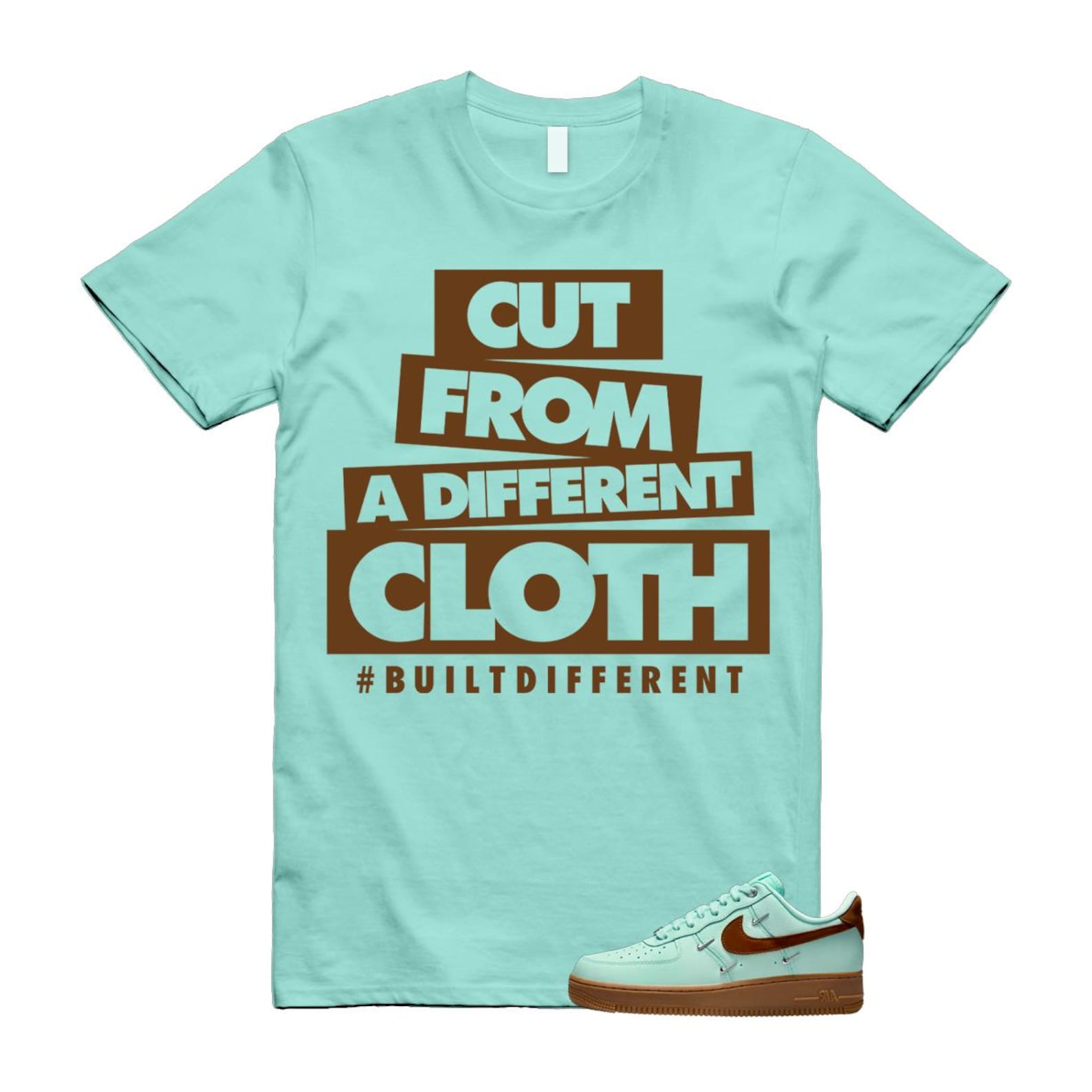 Air Force 1 Mint Chocolate Foam Cacao Wow Mini Low '07 LX T Shirt Match CLOTH IB8894-329 T-Shirt, Sneaker Match Tee