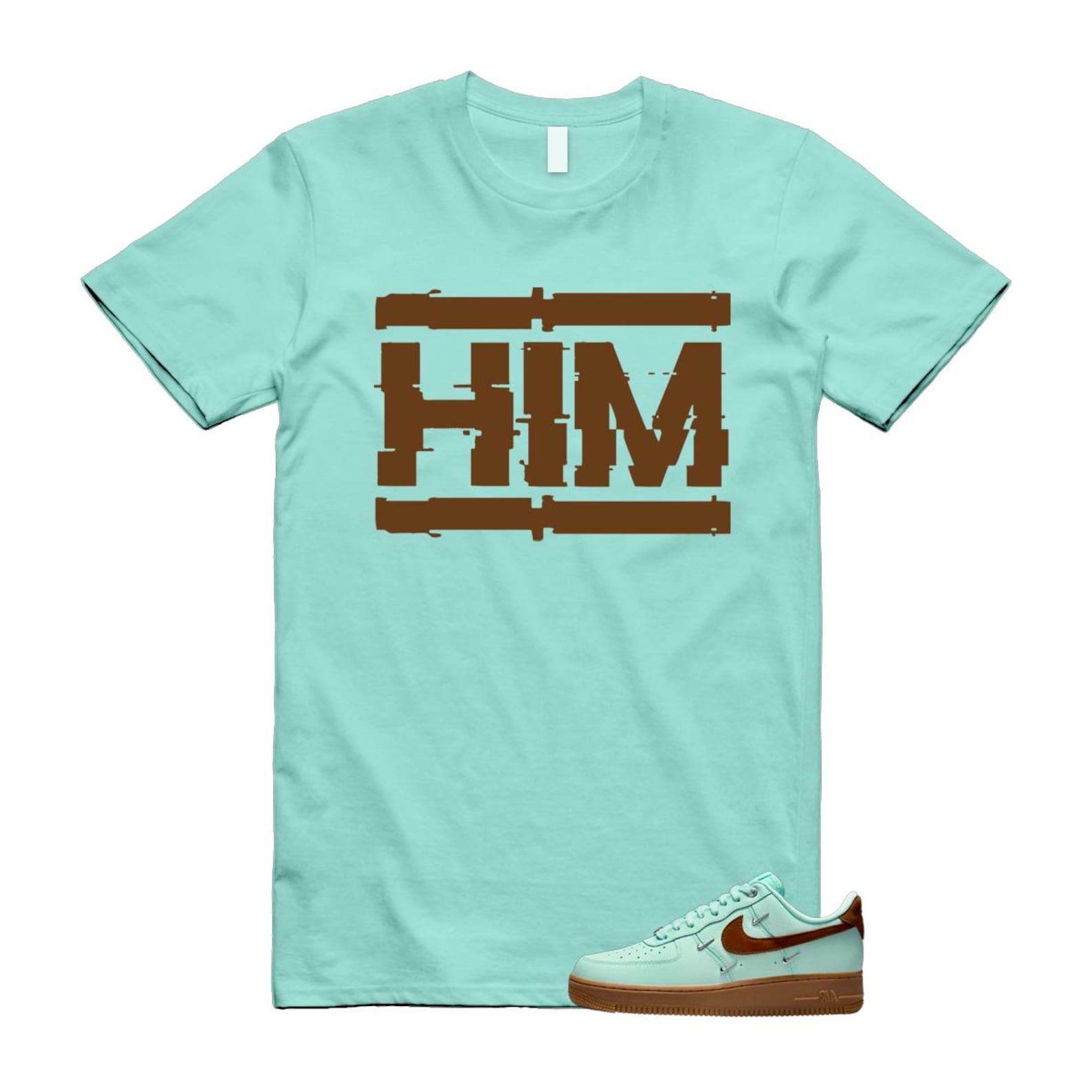Air Force 1 Mint Chocolate Foam Cacao Wow Mini Low '07 LX T Shirt Match HIM IB8894-329 T-Shirt, Sneaker Match Tee