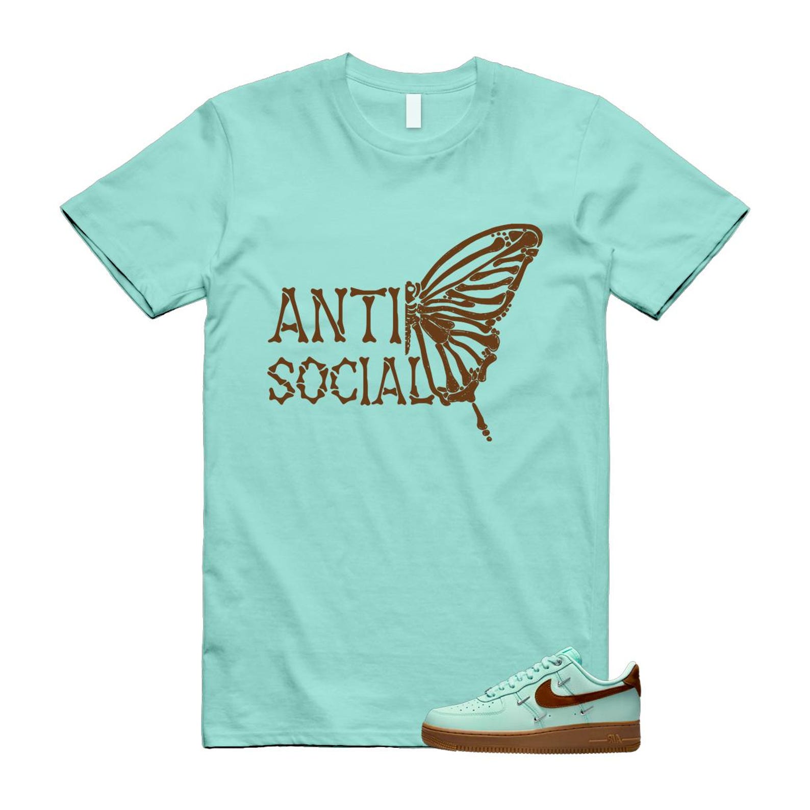 Air Force 1 Mint Chocolate Foam Cacao Wow Mini Low '07 LX T Shirt Match ASB IB8894-329 T-Shirt, Sneaker Match Tee