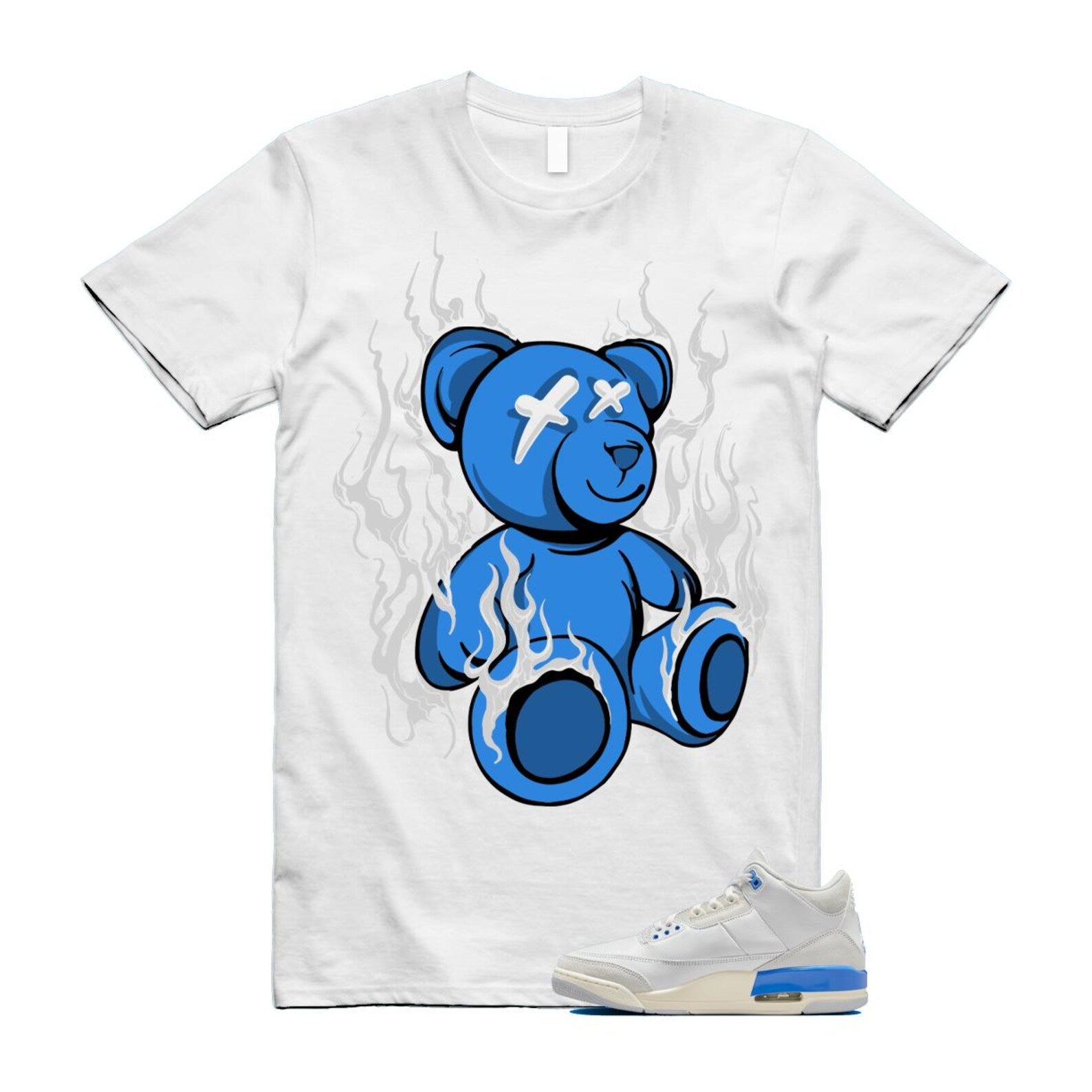 3 Lucky Shorts White Hydrogen Legend Blue Photon Dust T Shirt Match LIT CT8532-101 T-Shirt, Sneaker Match Tee