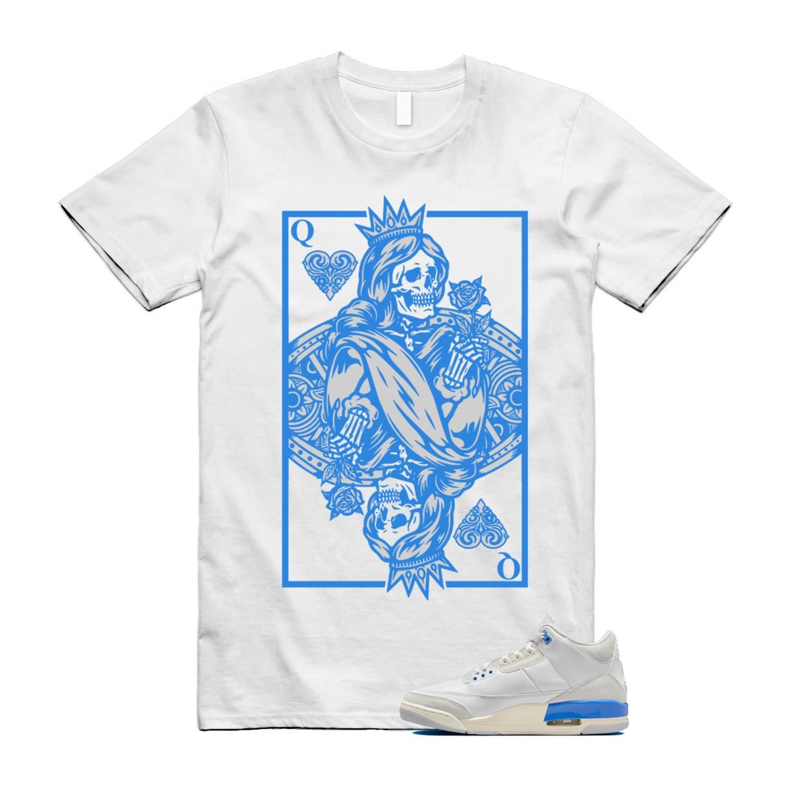 3 Lucky Shorts White Hydrogen Legend Blue Photon Dust T Shirt Match QC CT8532-101 T-Shirt, Sneaker Match Tee