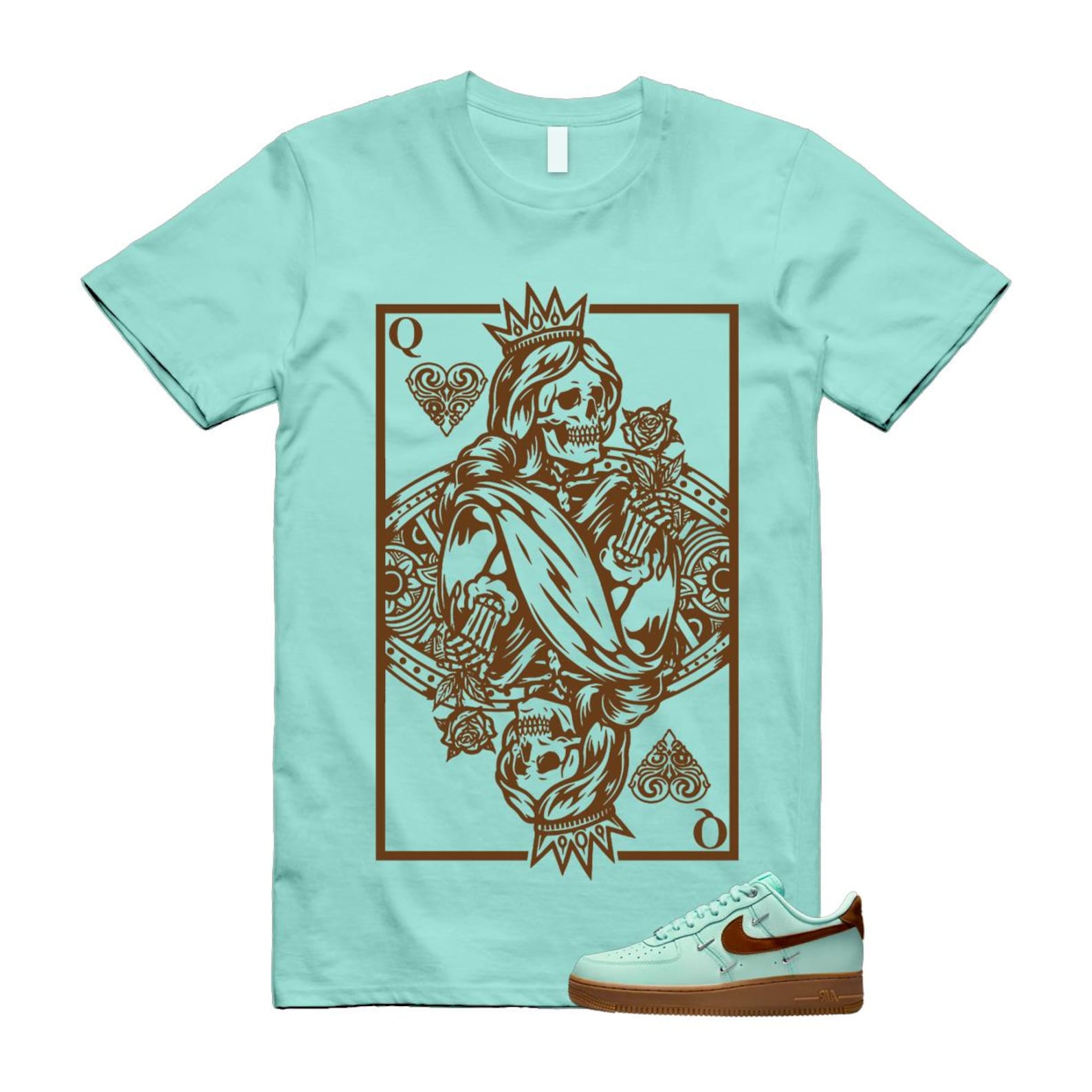 Air Force 1 Mint Chocolate Foam Cacao Wow Mini Low '07 LX T Shirt Match QC IB8894-329 T-Shirt, Sneaker Match Tee