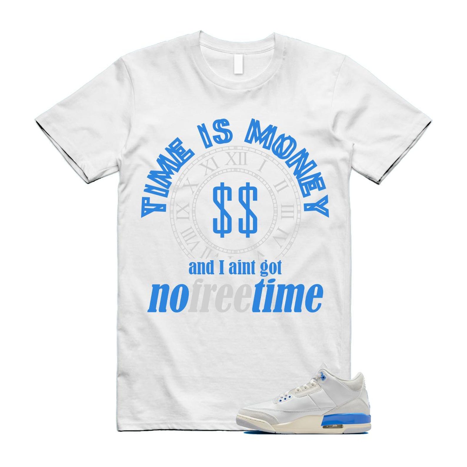 3 Lucky Shorts White Hydrogen Legend Blue Photon Dust T Shirt Match FREE CT8532-101 T-Shirt, Sneaker Match Tee