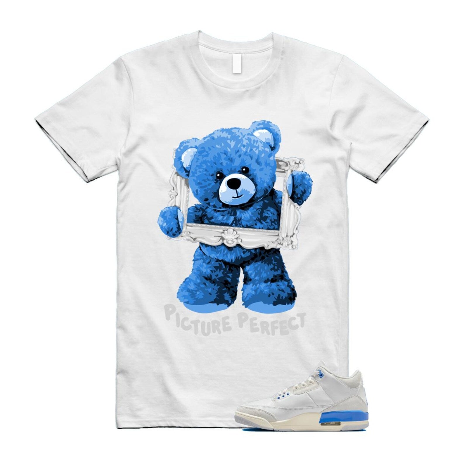 3 Lucky Shorts White Hydrogen Legend Blue Photon Dust T Shirt Match PIC CT8532-101 T-Shirt, Sneaker Match Tee