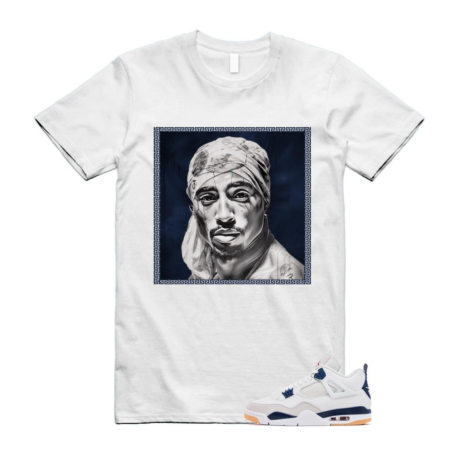 4 Navy SB Summit White Neutral Grey T Shirt Match PAC DR5415-100 T-Shirt, Sneaker Match Tee