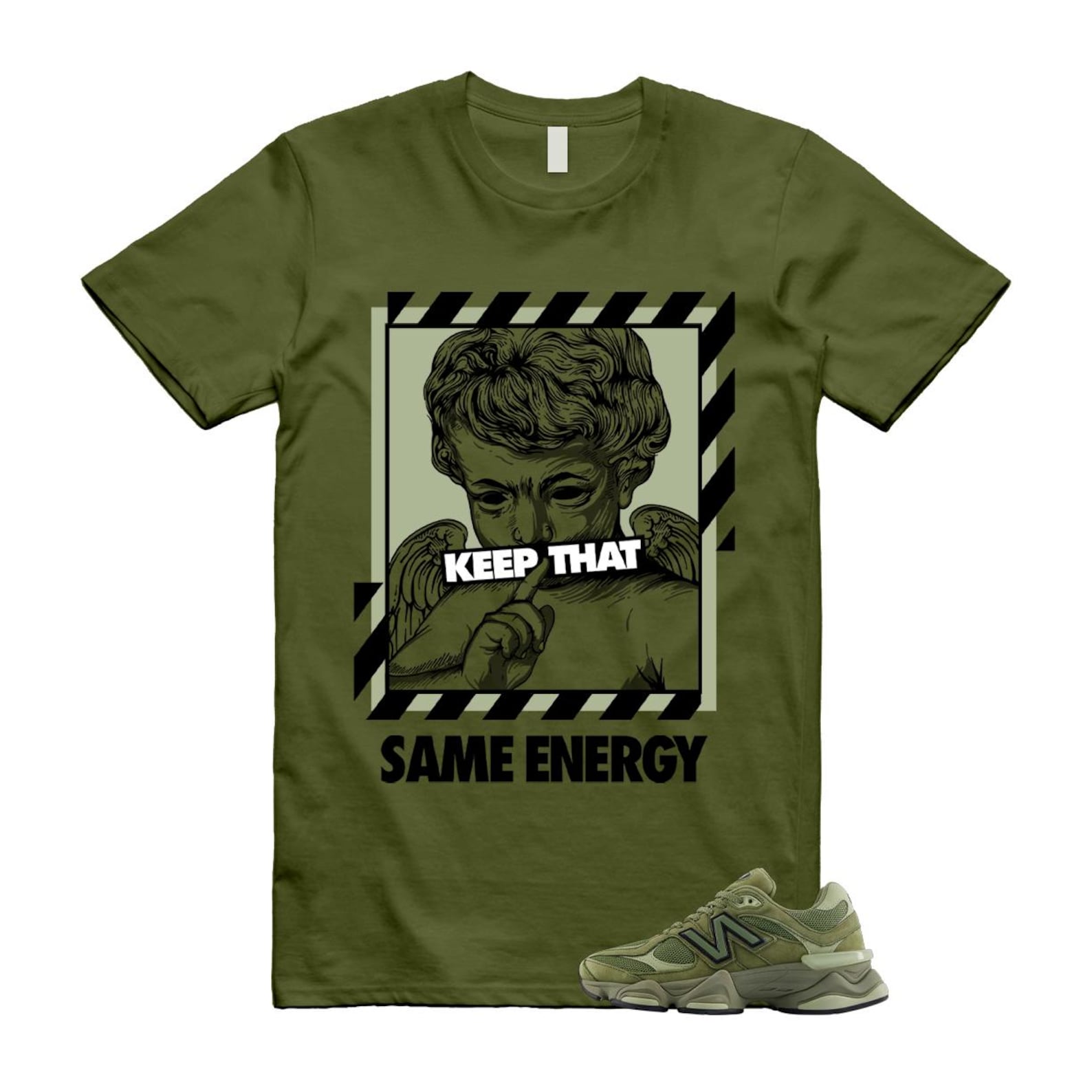 9060 Dark Olivine Green Olive T Shirt Match ENERGY U9060ZGD T-Shirt, Sneaker Match Tee