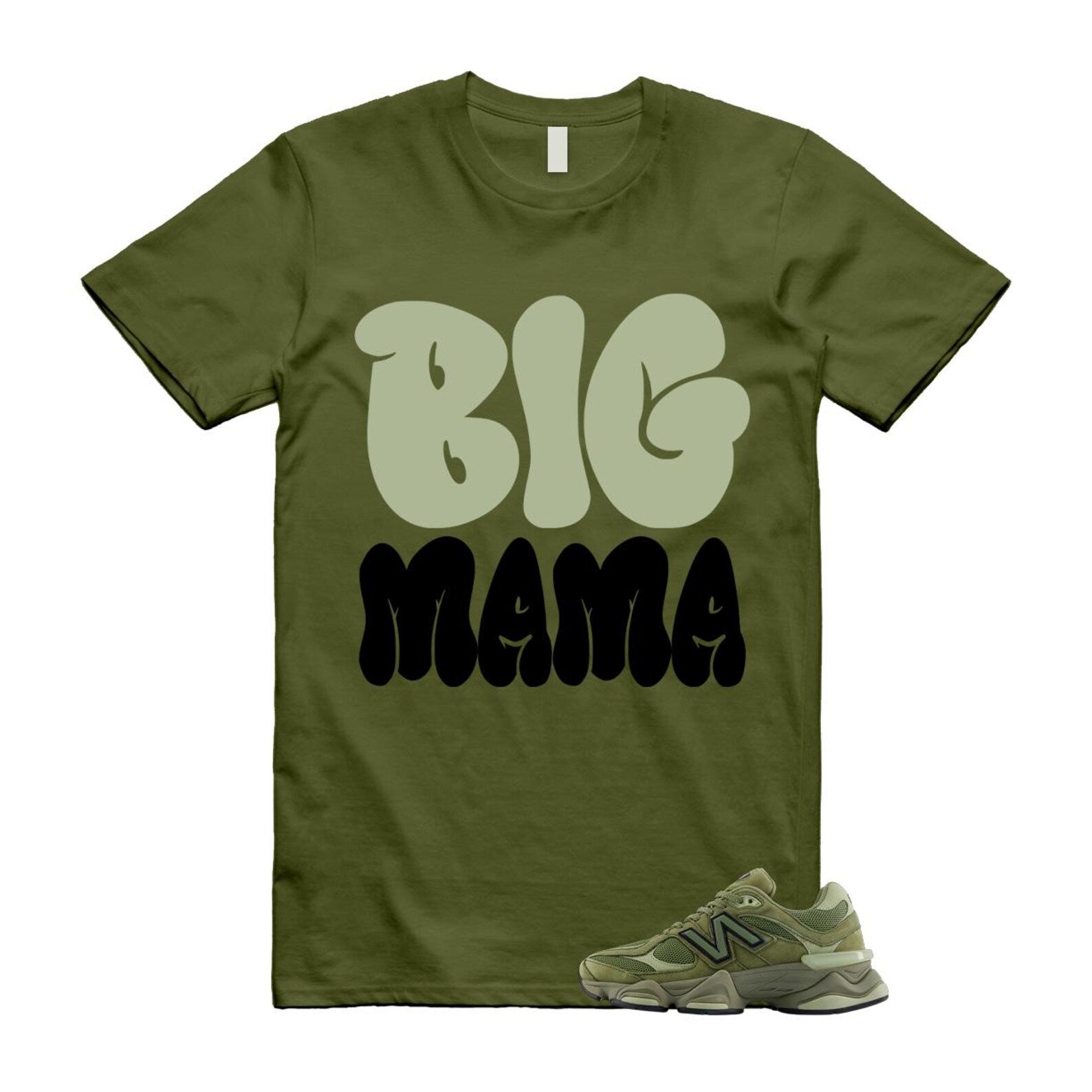 9060 Dark Olivine Green Olive T Shirt Match MAMA U9060ZGD T-Shirt, Sneaker Match Tee