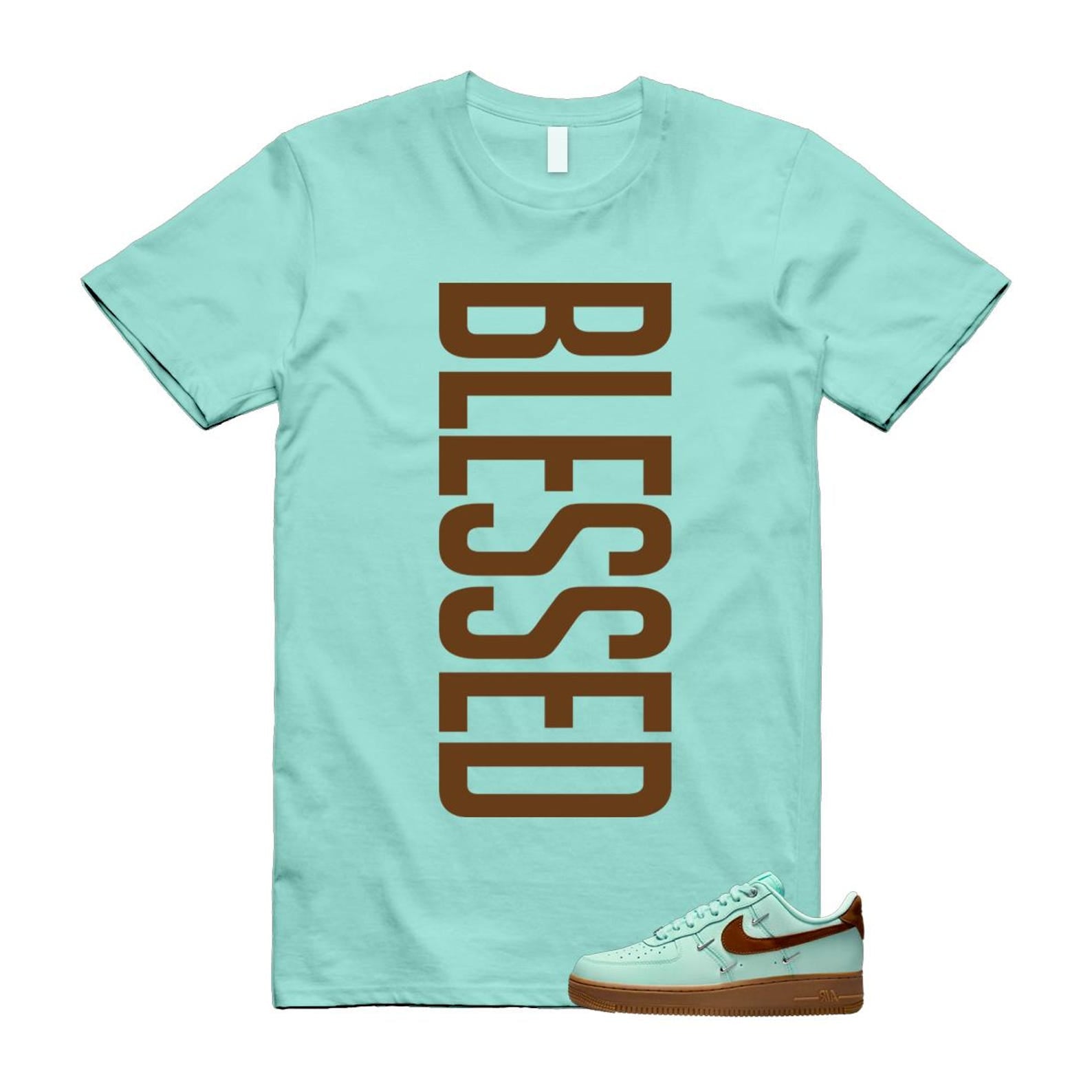 Air Force 1 Mint Chocolate Foam Cacao Wow Mini Low '07 LX T Shirt Match VERTBLS IB8894-329 T-Shirt, Sneaker Match Tee