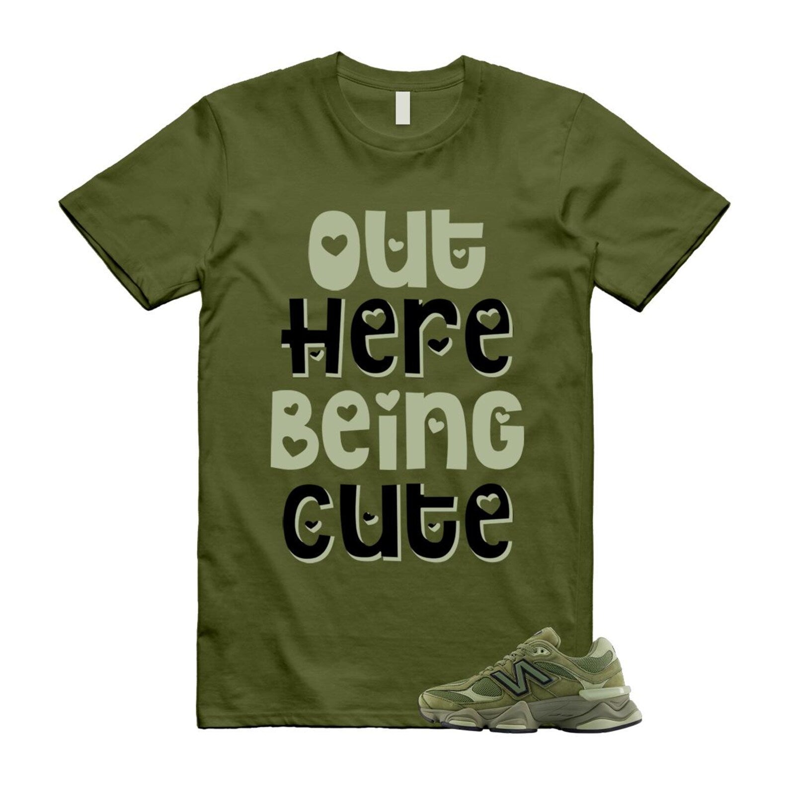 9060 Dark Olivine Green Olive T Shirt Match OHBC U9060ZGD T-Shirt, Sneaker Match Tee